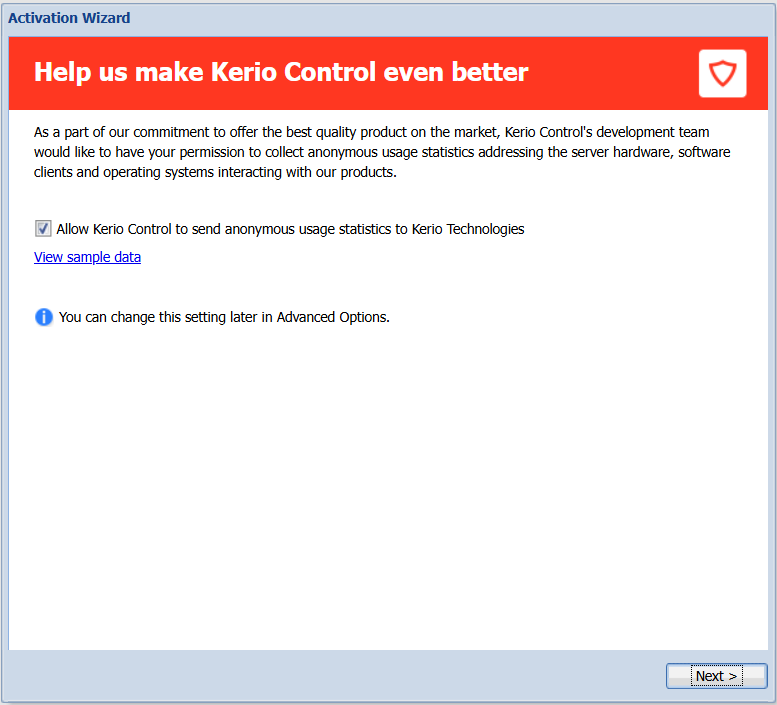 ارسال گزارش از عملکرد سیستم به شرکت Kerio