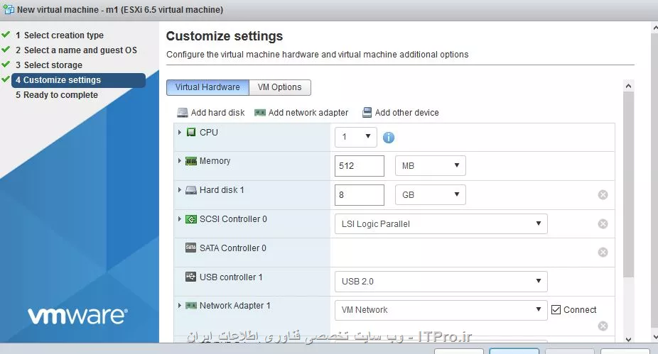 با سلام خدمت اساتید

من میخواستم router os mikrotik  رو روی esxi نصب کنم ولی خطا میده

||https://tosinso.com/files/get/faee105d-17b7-4e52-8321-116b51e78a1a||

||https://tosinso.com/files/get/dbcde9b9-d79d-4990-bd21-63b557130951||

||https://tosinso.com/files/get/22448b86-fde2-4be6-9b91-e7194991f4e2||

||https://tosinso.com/files/get/e51f531e-2e62-4f50-b068-c60559a52571||

||https://tosinso.com/files/get/07716d0e-8c44-466d-a34d-e78817a2ced2||

||https://tosinso.com/files/get/2cdd9b79-cdda-40af-b4aa-24b072a233f5||

||https://tosinso.com/files/get/d6e54171-48d2-44b3-af02-8c0c97131ea4||

||https://tosinso.com/files/get/1409efe9-0800-4f10-97d8-61635dbc5298||

||https://tosinso.com/files/get/8290e0c7-b7b5-41d1-9a71-42501911b344||


من به این شکل روی VMware به راحتی نصب میکنم ولی تو  esxi  به این مشکل میخورم

لطفا راهنمایی کنید با تشکر