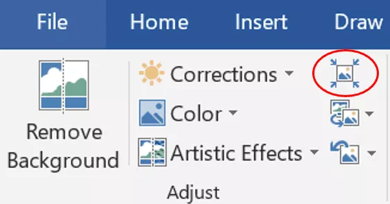 آموزش فشرده سازی تصویر در ورد