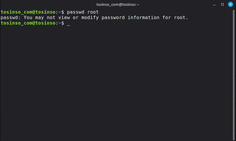 اشتباه تغییر رمز عبور در لینوکس (Linux)