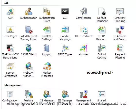 کاربرد ماژول های مختلف در IIS