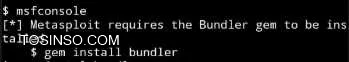 metasploit require the bundler