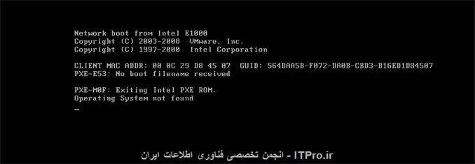 سلام خدمت دوستان itpro  
میخوام ویندوز سرور 2003  رو روی VmWare  نصب کنم که این صفحه پیغام ظاهر  میشه  بنظر مهندسین مشکل چی هست . نوشته فایل پیدا نشد اما بنظرم فایل مشکلی نداره 
||http://tosinso.com/files/get/e87b038d-66c7-4cb9-95fc-71378af04987||