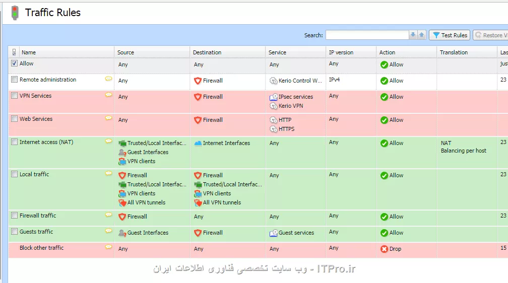 سلام
دوستان من اگر بخوام به دو تا از یوزرهای دامین محدودیت سرعت دانلود بدم این تنظیمات درسته؟
(کریو جوین دامین هست- تایمم درسته - نسخه 9.1 کرک استفاده کردم - همه چیز رو تقریبا غیرفعال کردم آنتی ویروس رول هارو ...  از کریو فقط بابت اکانتینگ میخوام استفاده کنم فایروال جدا توی شبکه دارم) 
با تنظیمات توی عکس فقط رول اول که میگه یوزر hdm1 سرعت 4مگ اعمال میشه و هر دو یوزر با 4 دانلود میکنن و اگر رول دوم بیارم بالای رول اول اینبار هر دو یوزر با 2مگ دانلود میکنن. انگار که اصلا رول دومی اعمال نمیشه و رول اول روی همه اعمال میشه. مشکل کجاست ؟؟؟؟
برای یه همچین سناریویی حتما باید ssl و NTLM انجام بشه ؟

||http://tosinso.com/files/get/405cba72-0376-4d5d-b246-90a5e0e4c3d1||
||http://tosinso.com/files/get/e887e0f4-2f9c-4a6b-a2d5-860a643546f5||
||http://tosinso.com/files/get/375d4171-c03d-434e-97fe-9c8ffbfb5c95||
||http://tosinso.com/files/get/4acffdf8-c0d0-4dee-bb72-c07540d32219||
||http://tosinso.com/files/get/dea40584-982d-49c3-b72a-3eec90656a6c||
||http://tosinso.com/files/get/cc02a98b-148c-4556-8268-37614fe27e70||
||http://tosinso.com/files/get/5491c004-0eb7-425c-95a0-baaa32c3fd10||
||http://tosinso.com/files/get/b633b7b0-ab5e-4334-bd7e-45a01c8bc64b||
||http://tosinso.com/files/get/dc68e2f0-32e1-4ced-8a8f-a5b78751201a||
||http://tosinso.com/files/get/02d5b587-a1d5-4118-b654-16fd12362a8c||
||http://tosinso.com/files/get/c0a87cbb-61ad-4816-b53e-3b861e13bb21||
||http://tosinso.com/files/get/1e712277-c685-4b40-9682-ae38be8551c6||
||http://tosinso.com/files/get/8ef9852c-abf6-4291-bbdd-ff49982a5ecb||
||http://tosinso.com/files/get/37d4bc14-b560-46e0-b893-03f22135650c||
||http://tosinso.com/files/get/19488166-764f-4a3a-93e8-66e37ae7c3c0||

