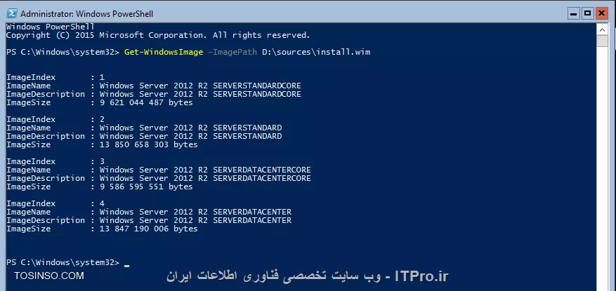 سلام
برای ویندوز سرور 2016 مثل ویندوز سرور 2012 تبدیل از Core به GUI به سادگی نیست، چون ویژگی های GUI از ISO فایل نصبی حذف شدند و به همین دلیل که خطاهای ریز و درشت دریافت می کنید. البته برای تبدیل به حالت GUI، سرور باید دسترسی به اینترنت داشته باشه. اگر داخل powershell تایپ کنید:
<c#>
Get-WindowsFeature -Name *GUI*
<c#>
در قسمت Install State می بینید که چه ویژگی هایی حذف شده اند. مثل تصویر زیر
||http://network.tosinso.com/files/get/2307181e-2b91-4872-b56f-a84dbfd5a06f||

اگر سرور به اینترنت دسترسی داشته باشه دستور زیر به خوبی افاقه می کنه، اگر نه، خطا بر می گردونه.
<c#>
Install-WindowsFeature -Name Server-Gui-Shell,Server-Gui-Mgmt-Infra
<c#>
 این ساده ترین راه هستش اما راهی که خودم تجربه کردم و نیازی به اینترنت هم نداره امیدوارم مشکل شما را هم بر طرف کنه. اول باید DVD ویندوز را داخل درایو نوری قرار بدید.
2. باید Index نسخه کامل ویندوز سرور 2016 را مشخص کنید، دقت کنید که Index نسخه Core را انتخاب نکنید. داخل Powershell دستور زیر را وارد کنید.
<c#>
Get-WindowsImage -ImagePath d:\sources\install.wim
<c#>
D درایو لتر درایو نوری می باشد، ممکن برای شما چیز دیگه ای باشه باید مشخص و صحیح وارد کنید. داخل powershell با دستور زیر می تونید درایو لتر درایو نوری را شناسایی کنید
<c#>
get-volume
<c#>
به ویندوز سرور 2012 در تصویر توجه نکنید دقت کنید بر فرض برای ما Image Index شماره 2 و 4 مهم هستش که اگر نسخه Standard Core نصب کردید باید نسخه کامل Standard و اگر نسخه   Datacenter Core نصب کردید Index متناظر با نسخه کامل Datacenter را انتخاب کنید.
||http://network.tosinso.com/files/get/e892fa1c-835e-419e-bcd4-e4f44769fdec||

3. حالا دستور زیر را متناسب با Index مورد نظر وارد کنید
<c#>
Install-WindowsFeature -Name Server-Gui-Shell,Server-Gui-Mgmt-Infra -Source wim:d:\sources\install.wim:4
<c#>
حالا با متصل نبودن به اینترنت هم می شه حالت GUI را نصب کرد بعد از اتمام فرایند با وارد کردن دستور زیر سرور را Restart کنید و امیدوارم از حالت گرافیکی سرور لذت ببرید، البته ویندوز سرور هستش لذت آنچنانی نداره.
<c#>
Restart-Computer
<c#>
||http://network.tosinso.com/files/get/9a54b07f-1a7b-44d9-a47f-3d505d79c63b||