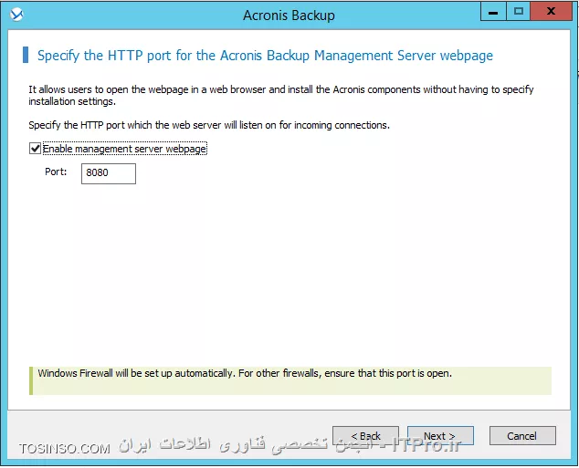 در ادامه بحث Backup گیری در خدمت شما دوستان عزیز هستیم.در این اینجا قصد دارم مباحث و عملکرد Acronis Backup Advanced را در شبکه های امروزی را بصورت چند آموزش از نصب آن تا دیگر ویژگی های آن را آموزش دهم.کلا  علاوه بر Acronis true image دو نسخه دیگر مخصوص همین کمپانی برای بک اپ گیری وجود دارد:
<ltr>
* Acronis backup
* Acronis backup advanced
<ltr>
گذینه اول برای استفاده بر روی یک Node ایجاد شده و تمام نیازهای که برای بک اپ گیری به آن نیاز داریم را براورده می کند. ولی گذینه دوم بصورت Server/Client می باشد بدینصورت که شما کنسول مدیریتی آن را نصب می کنید و Components های آن را از یک نقطه مرکزی بر روی سرور و کلاینتها Deploy می کند.ویژگی های این دو نسخه را در جداول زیر ببنید
||http://tosinso.com/files/get/f1c867f0-21f7-411e-a02e-84a6e62be172||
||http://tosinso.com/files/get/a304cbb7-6a96-4f17-bfaa-626c15243b28||

!اجزای Acronis backup advanced :
--
 Agent for windows:
مثل هر برنامه ی دیگر مانند Backup Exec این برنامه برای Backup گیری کلاینتها و سرورها باید Agent مخصوص آن بر روی آن Node نصب شود. وقتی Agent را بر روی آن Node نصب کنید می توانید کارهای زیر را انجام دهید:
<ltr>
•	Disk Backup
•	File Backup
•	Conversion to a virtual machine
•	Disk Management
<ltr>
Agent for Linux :
مانند مورد قبلی می باشد. وقتی Agent را بر روی آن Node نصب کنید می توانید کارهای زیر را انجام دهید:
<ltr>
•	Disk Backup
•	File Backup
•	Conversion to a virtual machine
<ltr>
Agent for VMware:
Acronis backup advanced را قادر می سازد بدون نصب Agent بر روی  Guest از VM بک اپ تهیه کنید و آن را ریکاور کنید. این روش به agent-less backup or backup at a hypervisor level معروفه.

Agent for Hyper-V :
دقیقا مانند مورد قبلی می باشد.

Agent for Exchange:
بوسیله Agent فوق می توانید از Database and Mailbox اکسچنج بک آپ تهیه کنید و در مواقع اضطراری آنها را ریکاور کنید.این Agent از VSS خود ویندوز برای پروسه Backupگیری استفاده می کند.خیلی خیلی تاکید می کنم به مبحث VSS ویندوز و روش کار آن تسلط پیدا کنید. این امر برای هر Administrator الازمی و مهم می باشد. برای اطلاع بیشتر لینک زیر را مطالعه کنید:
<c#>
https://technet.microsoft.com/en-us/library/ee923636(v=ws.10).aspx
<c#>

Agent for SQL:
با نصب Agent بالا می توانید از دیتابیس SQL به دوصورت Backup تهیه کنید:
<ltr>
•	single-pass dis
•	application backups
<ltr>
این Agent نیز مانند Agent for Exchange از Microsoft VSS استفاده می کند. در نتیجه Logهای SQL بعد از اتمام Backup پاک می کند. (این قابلیت قابل تنظیمه)

Agent for Active Directory:
مانند دو Agent قبلی می باشد که باز هم از Microsoft VSS استفاده می کند.

Management Server:
یک سرور مرکزی می باشد که می تواند تمام عملیات Backupگیری و Recovery را از یک نقطه هندل کند.

Storage Node:
هدف ایجاد این رل ایجاد یک نقطه مرکزی برای ذخیره سازی Backupهای گرفته شده توسط Acronis backup advanced می باشد. استفاده از این قابلیت باعث انعطاف پذیری و پایداری در ذخیره سازی Backupها می شود و یکی از مهمترین عملکرد این قابلیت استفاده از deduplication of backups می باشد.این قابلیت می تواند از طریق Management Server مدیریت شود.

Components for Remote Installation:
Packageهای وجود دارد که باید بر روی Remote Machine نصب شود. این Package ها می توانند از طرق کنسول اکرونیس بصورت Local یا بوسیله Management Server بر روی Client/Server  نصب شود.

PXE Server:
شما بوسیله این قابلیت می توانید Client/Server را از طریق شبکه با Acronis Bootable Media بوت کنید و Take مورد نظر خود را انجام دهید.
 Acronis Wake-on-LAN Proxy:
شما با این قابلیت می توانید از Client/Serverهای که در Subnetهای دیگر (شبکه های دیگر) وجود دارند Backup تهیه کنید و در موارد اضطراری آنها را Recover کنید.

Management Console :
شما بوسیله این ابزار می توانید به Management Server یا هر Client/Serverی که Agent روی آن نصب شده دسترسی داشته باشید. برای این کامپوننت دو توزیع وجود دارد یکی برای پلتفرم Windowsی و یکی برای پلتفرمهای Linuxی.
توزیع لینوکس دو عیب عمده دارد:
<ltr>
•	Remote installation of Acronis Backup components is not available.
•	The Active Directory-related features, such as browsing the AD, are not available.
<ltr>
کمپانی اکرونیس توصیه می کند از توزیع Windows استفاده شود.

Bootable Media Builder :
همانطور که قبلا در آموزشهای Acronis true image اشاره کردم شما بوسیله این قابلیت می توانید یک Media ایجاد کنید و Client/Server را با این مدیا boot کنید.

License Server :
شما بوسیله این سرویس می توانید کلیدهای فعال سازی را بر عهده یک سرور بگذارید و این سرور می تواند فعال سازی این محصول را به نحوه احسنت انجام دهد. در بخش بعدی توضیح میدم که اگر این سرور در شبکه نباشد همه Agentهای که بر روی Client/Server نصب می شود از کار می افتد.شما می توانید این سرور را با خود Management Server نصب کنید یا بر روی یک Member Server.

Management Web-base:
شما با فعال کردن این قابلیت در حین نصب Acronis backup advanced کاربران را قادر می سازید که بوسیله یک web browser به Acronis backup advanced وصل شوند و کامپوننت لازم را بر روی client/server خود نصب کنند.
اینم از اجزای Acronis backup advanced

! Licensing
--
در این قسمت لازم می بینم درباره Licenseهای این محصول توضیحاتی بدم (گرچه در ایران این بحث مهمی نیست و خیلی از ما این بحث را نادیده میگیریم، ولی کار نادرست و غلطی می باشد. پروسه Backupگیری پروسه مهم و حیاتی می باشد شما حسابشو بکنید اگر بحث License را نادیده بگیریم می تواند در این پروسه اختلاتی  بوجود آورد و کل ارزش واطلاعات آن سازمان  از بین می رود)
بصورت خلاصه: وقتی شما یک agent را بر روی client/server نصب می کنید در مراحل نصب از شما Active key درخواست می کند که می توانید این پروسه را دستی یا بوسیله License Server بصورت اتومات  انجام دهید.
*در شرایط زیر شما مجبور نیستید در حین نصب Agent بر روی client/server لایسنی وارد کنید:*
•	استفاده از محصول بصورت آزمایشی. Try mode
•	وقتی نرم افزار را فقط برای Cloud Backup نصب کنید. این روش نیازی به لایسنس ندارید بلکه باید یک اشتراک یا یک Account در Acronis بسازید و فایلهای Backup را در سرورهای Acronis ذخیره کنید.
•	وقتی Agent for VMware را بر روی ESXI نصب می کنید لازم نیست لایسنی وارد کنید. وقتی برای اولین بار قصد دارید که از Guest یک Backup تهیه کنید باید لایسنس وارد کنید.
نکته : وقتی Agentی را بر روی Client/Server نصب می کنید با استارت شدن سرویس Agent به License Server وصل می شود و بعد از آن هر 5 روز یکبار به License Server وصل می شود. Agent بدون License Server می تواند تا 60 روز به کار خود ادامه دهد در غیر اینصورت عملکرد Agent متوقف می شود. این مسئله هم برای وقتی که License معتبری برای Agent وجود نداشته باشد صدق می کند.
این سناریو را با دقت بخوانید:
||http://tosinso.com/files/get/a5e19afc-e108-420a-ad8f-3124cd94a0ed||
نکته : هرAgent for VMware and Agent for Hyper-V بر روی Host نصب و فعال می شود، که با نصب این ایجنت می توانید تا بی نهایت از VM های درون Host بک اپ تهیه کنید. 
نکته: بعضی از سازمانها Agent مخصوص آن سرویس مانند AD, Exchange or SQL را بر روی Guest System نصب می کنند (برای استفاده از قابلیت GRT)  که علاوه بر Agent for vmware and hyper-v باید برای این نوع ایجنتها هم لایسنس تهیه کنید.
جدول زیر تعیین میکند برای چه سرویسهای که مجازی سازی ارائه می دهد باید لایسنس تهیه کنید:
||http://tosinso.com/files/get/5666c041-0fb7-4fbb-add1-d40262e6acc7||

! سیستم عاملهای که Acronis برای اجزای Acronis Backup Advanced پشتیبانی می کند:
--
 سیستم عاملهای پشتیبانی شده برای Agent for Windows
||http://tosinso.com/files/get/a7e888cc-c990-4414-bda1-d66b98d642f9||
سیستم عاملهای پشتیبانی شده برای Acronis backup advanced for PC
||http://tosinso.com/files/get/0b96f0cc-13d0-4e4b-81aa-eef869bc682d||
سیستم عاملهای پشتیبانی شده برای Agent for exchange
||http://tosinso.com/files/get/cf42f35d-aa29-4e9c-8ba8-011d1a656f40||
سیستم عاملهای پشتیبانی شده برای Agent for SQL
||http://tosinso.com/files/get/1c2f350c-5dae-4b80-8beb-a48883667b26||
سیستم عاملهای پشتیبانی شده برای Agent for Active Directory
||http://tosinso.com/files/get/eb132799-9633-49d3-8e08-f27ea8a38116||
سیستم عاملهای پشتیبانی شده برای Agent for Linux
||http://tosinso.com/files/get/77af9159-0595-498c-81ae-9c9135674b22||
سیستم عاملهای پشتیبانی شده برای Agent for Hyper-V
||http://tosinso.com/files/get/256014fa-f05c-4221-9f73-252b452746ee||
سیستم عاملهای پشتیبانی شده برای Agent for VMware
||http://tosinso.com/files/get/a68a29c5-2c80-4508-a32d-003f5b3df7f6||
سیستم عاملهای که برای نصب Acronis Backup Management Server, Acronis License Server, Acronis Backup Storage Node  پشتیبانی می شود
||http://tosinso.com/files/get/390802fe-f2be-436a-8a5a-79e7b2fab595||
سیستم عاملهای که برای Management Console پشتیبانی می شود
||http://tosinso.com/files/get/390802fe-f2be-436a-8a5a-79e7b2fab595||

! System requirements
--
||http://tosinso.com/files/get/f8dc9963-00b0-4148-8e85-244498e909fe||
||http://tosinso.com/files/get/a1c6c41d-99fe-4b0d-b5ee-1311bce6b265||

! User Right برای اجرای سرویسهای Acronis Backup Advanced 
--
بیشتر برنامه های Backupگیری یا حتی بعضی از برنامه های Windowsی  از این قائده مستثنا نیستن. قضیه از این قراره که بعضی از سرویسهای Acronis backup advanced مانند Acronis Backup agents, Acronis Backup Management Server, and Acronis Backup Storage Node وقتی بر روی کامپیوتری نصب می شوند باید سرویسهای خود را در آن کامپیوتر Run کنند. مسئله اینجاست که برای ران کردن چنین سرویسهای نیاز به privilege مناسب و مدیریتی می باشند وقتی شما کامپوننت های بالا را نصب می کنید در حین نصب از شما درخواست یک User با مجوز مدیریتی می کنند تا سرویسهای خود را با مجوز این User ران کنند.
اگر با قبلیت Manage Services Account که با آمدن Win server 2008 معرفی شده اشنائی دارید این مسئله برای شما جا افتاده می باشد.
شما بصورت کلی دو نوع User برای اینکار دارید:
<ltr>
•	Create new Account
•	Existing accounts
<ltr>
در بیشتر سناریوها گذینه اول کفایت می کند. در صورت بودن شرایط زیر از existing accounts استفاده می کنیم:
•	Acronis backup advanced را بر روی Domain Controller نصب کنید.
•	قصد معرفی یک SQL سرور برای Management سرور داشته باشید.
•	از کلاستر در Hyper-V or Exchange cluster استفاده کنید. در این صورت باید یک User با مجوز مدیریتی به ABA معرفی کنید تا به منابع بر روی Nodeهای درون کلاستر دسترسی داشته باشد.
*مجوزهای لازم برای هر دو یوزر (New user and Existing user) :*
•	Userی که سرویس Agent and Storage node service را بر روی client/server اجرا میکند باید عضو گروه Backup operation and local administrators باشد .
•	Userی که سرویسهای Management Server را اجرا میکند باید عضو گروه Acronis Centralized Admins باشد. (در بخش بعدی درباره گروه های ABA بحث میکنیم)
•	همه User ها باید مجوز Log on as a service داشته باشند.
•	همه اکانتها باید بر روی %PROGRAMDATA%\Acronis مجوز Full داشته باشند.
•	همه Userها باید در این مسیر HKEY_LOCAL_MACHINE\SOFTWARE\Acronis مجوز Full داشته باشند.
•	Userی که سرویسهای Agent را اجرا می کند همچنین باید مجوز Adjust memory quotas for a process, Replace a process level token and Modify firmware environment values را داشته باشد.

نکته : وقتی User جدیدی ایجاد میکنید این User با نام Acronis Agent User, AMS User, and ASN User ایجاد می شوند.
نکته: وقتی ABA را بر روی Member Serverی نصب میکنید مطمئن شوید User مورد نظر مجوزهای بالا را داشته باشد.

*Specifying users allowed to connect remotely :*
وقتی شما Agentی یا کامپوننت دیگری را بر روی Remote Computerی نصب می کنید باید مطمئن شوید این یوزر مجوز لازم برای نصب این کامپوننت را بر روی کامپیوتر راه دور داشته باشد وگرنه پروسه Fail می شود.
و همچنین این یوزر در ABA مجوز لازم برای این کار را داشته باشد بصورت پیش فرض اعضای گروه Acronis Remote Users این مجوز را دارند.

! Acronis backup advanced groups
--
 وقتی ABA را نصب می کنید با نصب این برنامه چند گروه بر روی سرور ایجاد می شود:
<ltr>
•	Acronis remote users
•	Acronis Centralized Admins
<ltr>
اعضای گروه اول مجوز لازم برای برقراری ارتباط  با Remote computer بوسیله Management console را دارند.
نکته : این اعضا باید بر روی کامپیوتر مقصد مجوز مدیریتی داشته باشند.
اعضای گروه دوم می توانند به Management Server بوسیله Management Console وصل وکارهای مدیریتی خود را انجام دهند.
خب!!!!!
این همه توضیح و تعریف مقدمه ای بود برای نصب این برنامه.

! Install Acronis Backup Advanced
--
همانطور که در قسمت  /سیستم عاملهای که Acronis برای اجزای Acronis Backup Advanced پشتیبانی می کند/ کند خوانده اید می توانید این برنامه را بر روی سیستم عاملهای مثل WinXP, 8 and Win 10 نصب کنید ولی اگر قصد راه اندازی این سرویس در یک محیط Domain دارید توصیه می کنم بر روی یک Windows server اینکار را انجام دهید و این Windows server باید جوین به  Domain باشد.
اول از همه شما می توانید این برنامه را از سایت زیر دانلود کنید:
<c#>
http://www.acronis.com/en-us/enterprise/download/backup/advanced-windows-server/
<c#>
قبل از نصب من User ی که قراره سرویسهای  ABA را اجرا کند ومجوز لازم بر روی client/server داشته باشد را در AD ایجاد کردم و آن را عضو Domain  Admins کردم. (در محیط واقعی سعی کنید این User بر روی خود سرور ABA و بقیه client/serverها مجوز مدیریتی داشته باشد (این یوزر را عضو Local Administrators کنید) شما می توانید این کار را بوسیله Group Policy انجام دهید)
با همان User لاگین می کنم و فایل Setup برنامه را اجرا می کنم
در صفحه اول شرایط Acronis را قبول  و Next می کنیم.
||http://tosinso.com/files/get/f9c677ad-d925-4769-9a99-40f9d5893c94||
در صفحه بالا باید تصمیم بگیرید چه کامپوننتی را  می خواهید نصب کنید ؟ اگر یک نصب Customize شده می خواهید تیک پایین را هم بزنید  که من گذینه مشخص شده را انتخاب و Next می کنم.
||http://tosinso.com/files/get/1f626b49-8652-45ad-82b1-ca885a130be6||
کامپوننت های نصب شده را می توانید مشاهده کنید. در این قسمت هم می توانید کامپوننتی را اضاف یا حذف کنید.
||http://tosinso.com/files/get/5cecf2a2-a7ea-41f1-bbc0-34e4379ed2ae||
می توانید لایسنسی را در License Server اضاف کنید
||http://tosinso.com/files/get/86437eb2-aab4-4181-bddd-8305265b0063||
واضحه next کنید
||http://tosinso.com/files/get/39ced4ee-389a-4bd7-8d5b-20b018c574fa||
Userی که با مجوز آن باید سرویسهای ABA اجرا شود را انتخاب می کنیم. 
||http://tosinso.com/files/get/56b2db84-f126-4c66-ae5d-1d9a1a544b83||
ABA برای ذخیره اطلاعات خود از SQL استفاده می کند. اگر SQLی در ساختار دارید آن را به ABA معرفی کنید وگرنه تنظیماتن بالا را پذیرفته و Next کنید
||http://tosinso.com/files/get/e8d3c88b-1b6a-4714-a99e-e9a3e2283b8b||
فعال کردن قابلیت web-base و تعریف یک پورت برای اتصال به این قابلیت.
Next و Install
بعد از تمام شدن مراحل نصب باید بوسیله Management console به Management Server وصل شویم
||http://tosinso.com/files/get/d3c7a773-3eb1-4985-86c6-4a512bcbed5c||
||http://tosinso.com/files/get/6d65e7f9-2a69-4114-af65-a1aff5b48f3d||
||http://tosinso.com/files/get/286f8770-aa89-463d-9045-1b49644ec672||

 ادامه دارد........

موفق و پیروز باشید 

نویسنده: احمد جهلولی 
منبع: |جزیره راهکارهای ذخیره سازی اطلاعات وب سایت توسینسو ::https://tosinso.com/virtualization|
نشر و کپی برداری، صرفاً با ذکر نام نویسنده و منبع مجاز می باشد. 