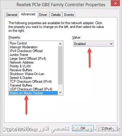 !! آشنایی با Magic Packet
درود به همه دوستان خوب ITPRO ، مبحث امروز دوره، Magic Packet در سیستم عامل های مایکروسافتی می باشد.Magic Packet در لغت به معنای بسته جادویی، و در ویندوز 8 نام قابلیتی ست که به افراد اجازه می دهد تا از طریق شبکه و یا اینترنت، بدون دسترسی داشتن به یک کامپیوتر آن را از راه دور روشن کنند، تا در صورت نیاز کارهایی را که می توان بر روی کامپیوتری از فواصل دور انجام داد به واسطه این قابلیت مایکروسافتی نیز انجام داد. اجازه دهید تا با ذکر مثال این قابلیت جالب را بیشتر توصیف نمایم: 

تصور کنید ادمین شبکه یک سازمان بزرگ شده اید که شعبه مرکزی آن در یک ساختمان 20 طبقه قرار دارد، دفتر کار شما در طبقه اول می باشد و سرورهای سازمان در طبقه بیستم قرار گرفته اند. تمامی برنامه ها و چاپگرها و همه آن چه که مورد نیاز کارکنان می باشد مستقیم یا غیر مستقیم به سرورها مرتبط می باشند، مثلا بر روی سرور شماره یک برنامه ای حسابداری قرار داشته که تمامی کارمندان برای کار کردن با این برنامه نیاز دارند تا ابتدا به سرور مربوط به آن در طبقه بیستم وصل شده و سپس برنامه را از روی آن سرور باز کرده و با آن شروع به کار نمایند. پس در صورتی که سرور مربوطه به هر دلیلی یا از مدار خارج شود و یا از کار بیفتد دیگر هیچ کس قادر به کار کردن با برنامه حسابداری نخواهد بود. و یا فرض کنید تمامی چاپگرهای فعلی شرکت وابسته به یکی دیگر از سرورها می باشند، در نتیجه بروز هر گونه ایرادی در آن سرور، ممکن است تمامی فعالیت های چاپی کارکنان را مختل نماید، و الی آخر. تا بدین جای داستان را در ذهن داشته باشید تا به سراغ بخش بعدی برویم.

حول و حوش ساعت 9 صبح به ناگاه و به دلایل نامعلوم برق سازمان یا کل شهر قطع می شود و تمامی کامپیوترهای کارمندان خاموش می گردند، ولی خوشبختانه چون در اتاق سرور دارای دستگاه های UPS یا همان نگه دارنده برق می باشیم، پس در نتیجه سرورها علیرغم قطعی برق هنوز هم قادر به ادامه فعالیت تا چندین ساعت خواهند بود، ساعت ها به سرعت سپری شده و خبری از اتصال مجدد برق نیست، تا این که بالاخره ذخیره برق دستگاه های UPS اتاق سرور نیز به اتمام رسیده و حتی سرورها هم خاموش می شوند. 

درست چند دقیقه پس از این که سرورها خاموش می گردند مجددا برق شهری وصل شده و تمامی کارکنان خوشحال از این که قادر به ادامه کار خواهند بود کامپیوترهایشان را روشن می کنند تا به فعالیت ادامه دهند. اما این بار مشکل بزرگ تری نیز داریم، و آن مشکل خاموش بودن سرورهای شرکت می باشد، که کلیه برنامه های تحت سروری و نیز اینترنت سازمان را تحت شعاع قرار داده و قطع می باشد. قاعدتا اولین چیزی که به عنوان ادمین به ذهن شما خطور خواهد کرد رفتن به طبقه بیستم برای روشن کردن سرورهاست. 

اما مشکل این بار بزرگ تر نیز می شود. مسئول مربوطه که بایستی از وی کلید اتاق سرور را بگیرید به مدت یک هفته در مرخصی کامل به سر می برد. وای خدای من! دیگر بدتر از این نمی شود. یعنی تمام کارهای شرکت تا یک هفته آینده بایستی به حالت تعلیق در آمده و تعطیل شوند. پس چاره کار چیست؟ حال که هیچ دسترسی به اتاق سرور نداریم و تمامی سرورها نیز خاموش شده اند باید چه کرد؟ 

نگران نباشید، مایکروسافت برای حل مشکل شما از قبل راهکاری را در نظر گرفته است. Magic Packet! همان گونه که در ابتدا نیز گفته شده با استفاده از Magic Packet افراد قادر خواهند بود تا از فواصل دور و نزدیک، کامپیوترها یا سرورها و حتی یا لب تاپ شخصی شان را روشن نمایند، مشروط بر این که کارت شبکه ای که بر روی سیستم آنهاست قابلیت پشتیبانی از Magic Packet  را داشته باشد، که خوشبختانه حدود 98 درصد کارت شبکه های فعلی موجود در بازار از این قابلیت پشتیبانی می کنند. 

پس با این تفاسیر مشکل قابل حل خواهد بود، یعنی حتی در صورت بسته بودن در اتاق سرور نیز، ادمین قادر خواهد بود تا آنها را از راه دور تنها با یک کلیک ماوس روشن نماید. اما پیش از هر چیز ابتدا می بایست این قابلیت جذاب را بر روی کامپیوتر یا سروری که قصد روشن کردنش از راه دور را داریم فعال کنیم. بدین منظور مراحل زیر را انجام دهید: ابتدا به Control Panel و سپس بر روی آیکون Network and Internet کلیک و در نهایت به Network Connections می رویم. آن گاه بر روی کارت شبکه ای که قصد دارید Magic Packet بر روی آن فعال شود (که البته آن کارت شبکه بایستی به شبکه یا اینترنت نیز وصل باشد) راست کلیک و Properties را انتخاب نمایید. در صفحه ای که برایتان باز خواهد شد دکمه Configure را بزنید (تصویر زیر)
<center>
||http://tosinso.com/files/get/9b817fe7-e419-421c-9b0e-d6c0b196714a||
<center>
سپس به سر برگ Advanced رفته و با انتخاب گزینه Wake on Magic Packet، آن را فعال و به حالت Enable در بیاورید.
<center>
||http://tosinso.com/files/get/eaf7718d-a571-4b95-a6d8-0933de8a079f||
<center>
به همین راحتی. تمام! و از این پس کامپیوتر/ سرور توانایی روشن شدن از راه دور و بدون دسترسی فیزیکی را پیدا خواهد کرد! اکنون که این ویژگی بسیار کارآمد بر روی سرور یا کامپیوترتان فعال شده است و توانایی روشن شدن از راه دور بر روی آن فراهم گردیده، لازم است تا با استفاده از برنامه هایی که کارشان فرستادن بسته های Magic Packet در شبکه می باشد، آن کامپیوتر خاص و یا گروهی از کامپیوترها را با Magic Packet روشن کنیم. از جمله معروف ترین این برنامه ها که توانایی فرستادن Magic Packet را دارند، برنامه ای به نام Wake on LAN (WOL) می باشد. می توانید این برنامه از این |لینک ::http://wol.aquilatech.com|دانلود و سپس نصب نمایید. پس از این که برنامه را با موفقیت بر روی کامپیوترتان نصب کردید، می توانید در زیر نحوه کار کردن با آن را به صورت گام به گام دنبال نمایید: 

1. ابتدا برنامه Wake on LAN را باز می کنیم تا به جستجوی کامپیوترهای موجود در شبکه بپردازیم
2. پس از باز شدن برنامه از منوی Tools گزینه Search for Machines را انتخاب و سپس در پنجره جدیدی که باز می شود  محدوده IP شبکه محلی تان و یا حتی شبکه اینترنتی تان را وارد نمایید. در مثال زیر من محدوده شبکه محلی خودم را وارد کرده ام:
<center>
||http://tosinso.com/files/get/f8f70584-1d1d-4285-8ab6-59e8ff5a4262||
||http://tosinso.com/files/get/aa3cfdd1-5f1f-41a0-9758-5ca85a91f289||
<center>
 همان گونه که در تصویر بالا نیز مشاهده می نمایید، IP هایی که من قصد جستجوی کلاینت های آن را دارم در محدوده 192.168.0.1 تا 192.168.0.10 قرار گرفته اند. پس از زدن دکمه Begin Search برنامه شروع به اسکن شبکه می کند.در پایان عملیات جستجو که به سرعت انجام خواهد پذیرفت، کامپیوتری با نام ISAAC-PC پیدا می گردد که در حال حاضر نیز تنها کامپیوتر روشن در شبکه فعلی من است، در نتیجه آن با انتخاب آن و زدن دکمه OK این پنجره را می بندیم تا به لیست کامپیوترها اضافه گردد (تصویر زیر) 
<center>
||http://tosinso.com/files/get/5e292705-11d6-43aa-a0c9-9026bfac1be7||
<center>
اکنون برای این Magic Packet را تست نماییم، کامپیوتر یافت شده را به فرض این که از قبل برق قطع شده است، به صورت دستی خاموش می کنیم. پس از خاموش کردن کامپیوتر آیکون آن نیز در برنامه به رنگ خاکستری در خواهد آمد (تصویر زیر)
<center>
||http://tosinso.com/files/get/52f9a60e-1f1a-43e7-af90-c2483c1beff4||
<center>
حال که کامپیوتر خاموش می باشد، این بار تنها کافی ست تا با راست کلیک کردن بر روی آیکون آن، گزینه Wake Up را انتخاب نمایید تا کامپیوتر از راه دور روشن شود و کار خود را مجددا آغاز نماید. تمام! اکنون که توانستیم بدون دسترسی داشتن به اتاق سرور، همه سرورها را روشن کنیم، وقت آن است تا به کارکنان اعلام نماییم تا مجددا کار خود را از سر بگیرند.
<left>
شادی روز افزون برای همه دوستان ITPRO
<left>

نویسنده : اسحاق احمدپور
منبع :| جزیره سرویس های شبکه مایکروسافت وب سایت توسینسو::https://tosinso.com/microsoft|
هرگونه نشر و کپی برداری بدون ذکر منبع و نام نویسنده دارای اشکال اخلاقی است