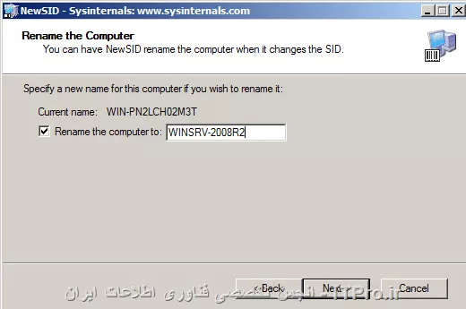 مهندس سلام مجدد...

من اين مراحل رو به ترتيب رفتم....

مرحله اول:

||http://network.tosinso.com/files/get/7ee52d61-815e-4c8b-9906-d415f4a7877e||

مرحله دوم:

||http://network.tosinso.com/files/get/a3e197e8-4914-4cf4-a9c8-0cb18dff09d9||

مرحله سوم:

||http://network.tosinso.com/files/get/01774355-018f-4d4e-be59-c13765b9c137||

مرحله چهارم:

||http://network.tosinso.com/files/get/eb01947a-3a95-44af-bbcd-a08b72ed6d67||

مرحله پنجم:

||http://network.tosinso.com/files/get/f607a884-5b2b-4728-be5c-ce588ed63fc6||

مرحله ششم:

||http://network.tosinso.com/files/get/a7f01421-d2d7-4fd4-8439-e20a1732c47e||

و نهايتا در مرحله آخر و بعد از Restart کردن تو حالت Blue Screen رفت و ديگه نشد کاري رو بکنم....

حالا يکبار ديگه نصب ويندوز ميکنم و اين مراحل رو هم تست ميکنم، فقط يه سؤال مهم! قبل از انجام و استفاده از NewSid بايد Sysprep رو انجام داده باشم يا اصلا نيازي نيست؟

چون طبق نظرات قبلي من Sysprep رو انجام داده بودم و بعد از NewSid استفاده کردم.

ممنون