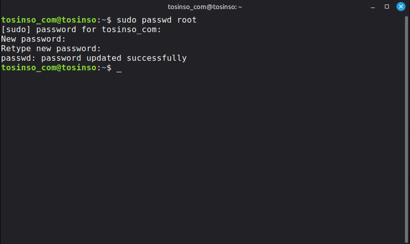 اشتباه تغییر رمز عبور در لینوکس (Linux)
