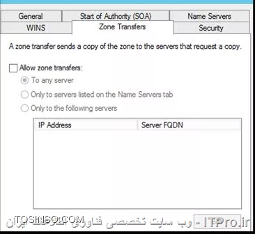 DNS سرور مایکروسافت مباحث Zone 