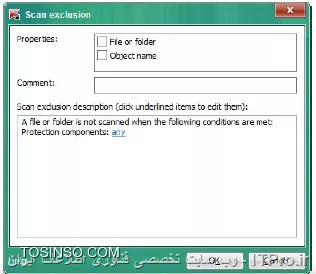 !! تنظیمات Exlusion ( نادیده گرفتن ) برای یک فولدر 
در این ازمایشگاه می خواهیم یک فولدر را طوری در کسپراسکی تنظیم کنیم که به صورت استثنا تعریف شود این فولدر را در مسیر و با نام C:\Build folder روی Workstations بسازید :

* ماشین های DC و Security-Center را روشن کنید 

* با نام کاربری abc\Administrator و پسورد Ka5per5Ky وارد ماشین ها شوید 

* حالا PC1 را روشن کنید 

* با نام کاربری abc\Alex و پسورد Ka5per5Ky وارد شوید 

* ابتدا در اولین مرحله policy بر بروی کسپراسکی سرور می سازیم 

1- حالا از Administration Console شروع می کنیم 

2- بروید به Managed devices گروه 

3- سوییچ کنید بر روی تب Policies 

4- حالا چک کنید که Kaspersky Endpoint Security 10 service pack 2 for windows پالیسی بر روی حالت Active policy باشد 

||کسپرسکی سرور ::https://tosinso.com/files/get/86f03714-a2a5-4f63-93a2-d7c08cfb042a||

5- کپی کنید Kaspersky Endpoint Security policy با کلیک کردن بر روی عبارت Copy تا یک شورت کات از ان ساخته شود 

||کسپراسکی سرور 10 ::https://tosinso.com/files/get/fa775d35-3700-4b1d-9f1e-05a9964e6d57||

6- این پالیسی را بر روی Servers در تب Policies کپی کنید 

||ازمایشگاه کسپراسکی سرور   ::https://tosinso.com/files/get/9f14c3c7-777e-4028-affc-5e7017c44a99||

7- حالا بر روی Properties پالیسی که ساخته شده است کلیک کنید 

||https://tosinso.com/files/get/e85cc968-4243-4316-950c-3c24b124c998||

8- تغییر نام دهید KES 10 SP2 server policy در بخش پالیسی 

9- حالا پالیسی را فعال کنید بر روی آن وضعیت Active policy را OK کنید 

||https://tosinso.com/files/get/2f05639d-34ee-4ea8-a0f0-84c34f225842||

10 - حالا پالیسی Kaspersky Endpoint Security policy را در گروه Managed devices کپی و مراحل 2-3-5 را تکرار کنید 

11- باز کردن Workstations و رفتن به تب Policies

12- پیست کردن پالیسی ( راست کلیک کنید و Paste را بزنید )

13- حالا پالیسی را برای workstation به KES 10 SP2 تغییر نام دهید 

||https://tosinso.com/files/get/418f7661-c607-4c6b-88b4-67afa57deb72||

14- پالیسی Active policy و OK کنید 

||کسپراسکی سرور 10 ازمایشگاه ::https://tosinso.com/files/get/8e43910e-ab44-46d0-aee1-c2bbbdef8c85||

15- حالا فولدری که به نام C:\Build در مسیر درایو C ساختیم را می خواهیم برای اسثنا قرار دادن معرفی کنیم 

16- داخل Workstations شده و از تب پالیسی بر روی KES 10 SP2 workstation policy را راست کلیک و properties را بزنید 

17- و روی عبارت General Protection Settings کلیک کنید 

||https://tosinso.com/files/get/92ddb3e7-1b4b-4e7a-9160-1668293852df||

18- برای مشاهده لیست Exclusion کلیک روی Settings و زدن دکمه Scan exclusions and trusted zone وارد این بخش می شویم 

||https://tosinso.com/files/get/d9280f17-5d26-4a63-8d68-83c3f408ed39||

19- دکمه Add را بزنید 

||کسپراسکی سرور ازمایشگاه 10 ::https://tosinso.com/files/get/c71f4870-62d8-4577-ba79-a6f4dacc2238||

20- انتخاب File or folder برای انتخاب مسیری که می خواهیم Exlude شود 

||https://tosinso.com/files/get/f186a74e-2835-4f79-a72e-755891c42bef||

21- فولدر را با استفاده از لینک File and Folder انتخاب کنید 

||ازمایشگاه کسپراسکی لب 10 ::https://tosinso.com/files/get/c0620cbf-16a0-492d-b17b-a1e1b2d501dd||

22- حالا فولدری که در مسیر C:\build\ ساخته شده انتخاب و OK کنید ( حتماً در آخر مسیر بک اسلش \ زده شود )

||آزمایشگاه کسپرسکی سرور 10 ده ::https://tosinso.com/files/get/7d939f76-9432-40d9-9704-6a3ad73e1ac3||

23- حالا برای ذخیره سازی OK کنید 

نویسنده : سید احمد توسلی
منبع : |جزیره امنیت اطلاعات و ارتباطات وب سایت توسینسو::https://tosinso.com/security|
هرگونه نشر و کپی برداری بدون ذکر منبع و نام نویسنده دارای اشکال اخلاقی است
