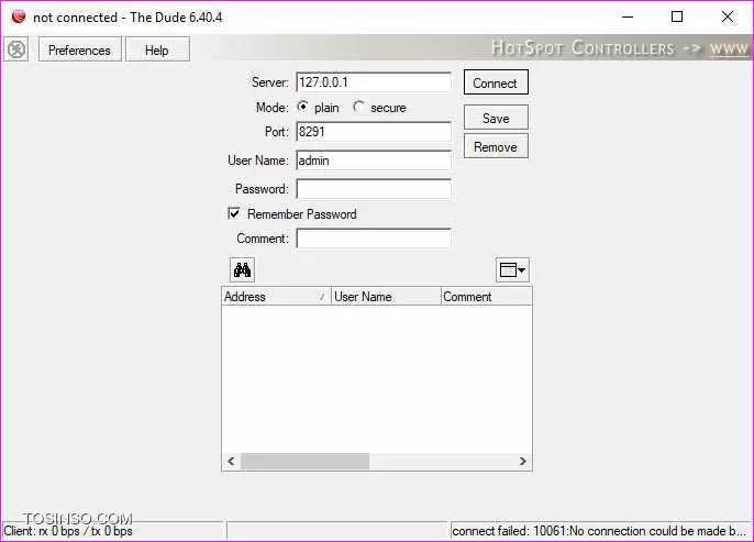 سلاام خدمت دوستان عزیز 
من برنامه dude رو نصب کردم اما زمانی که نصب میشه کانکت نمیشه و حتی قسمتlocalserver هم نداره ؟ ||https://tosinso.com/files/get/f1e19a68-43c3-49ca-927f-b42f5acd27b7||