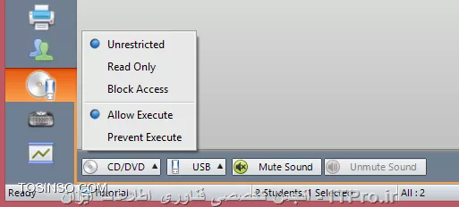 در این آموزش قصد دارم نحوه راه اندازی و استفاده از نرم افزار Net Support School رو بر روی VMware به صورت شماتیک توضیح بدم گرچه این روش در عمل کاربردی نداره ولی یک روش تمرینی خوب برای یاد گرفتن این نرم افزار کاربردی است. قسمت اول این اموزش مربوط به راه اندازی ماشین مجازی هست (اگر اشنایی دارید به بخش دوم مراجعه کنید) و بخش دوم استفاده از نرم افزار Net Support  ، در این مطلب آموزشی بر اساس یک سناریو نصب و راه اندازی VMWare و اتصال آنها به اینترنت و ایجاد یک شبکه داخلی و سپس راه اندازی نرم افزار کاربردی Net Support بر روی 3 ماشین VMWare که یکی از آنها به عنوان دستگاه معلم (Tutor) و 2 دستگاه دیگر به عنوان دانشجو (Student) شبیه سازی میشود.بر طبق این سناریو به ترتیب زیر 3 ماشین VMWare ایجاد میشود.
قدم اول : ایجاد یک ماشین مجازی جدید به ترتیب زیر:
||http://tosinso.com/files/get/c422d8d5-5359-4b5d-90c2-fcb1334963ef||
قدم دوم : یکی از دو حالت Typical یا Custom را انتخاب کرده و Next را میزنیم.
||http://tosinso.com/files/get/823e8f27-f990-4c0b-aecc-6d8c7c62d77e||
قدم سوم : در این مرحله میتوانیم محل فایل ایزوی ویندوز 8 را مشخص کرده و یا ان را به بعد موکول کنیم.
||http://tosinso.com/files/get/e76fa852-0add-402d-bf8f-fbc98eacfa0f||
قدم چهارم : در این مرحله نوع سیستم عامل و ورژن محصول را انتخاب میکنیم.
||http://tosinso.com/files/get/cf51fbad-5deb-4a73-a59a-382aec627b84||
قدم پنجم : نام ماشین مجازی را مشخص میکنیم.
||http://tosinso.com/files/get/3e1aa1aa-a0ca-4a3f-a1b6-4395d6e32c1f||
قدم پنجم : سپس با زدن Customize Hardware میتوانیم تنظیمات سخت افزاری ماشین مجازی را به دلخواه خود انجام دهیم.
||http://tosinso.com/files/get/25545a3a-c7b0-4914-b95c-03aed588ef1b||
قدم ششم : در این مرجله مقدار RAM ماشین مجازی را از طریق اسکرول تعبیه شده در سمت راست تعیین میکنیم
||http://tosinso.com/files/get/da09ec39-1df7-4d9b-aac9-fd883305fda9||
قدم هفتم : سپس تعداد پردازنده ها را مشخص میکنیم.
||http://tosinso.com/files/get/1d0edb30-b02e-40c6-85c2-5574c6e1d227||
قدم هشتم : در این مرحله حالت کارت شبکه خود را تعیین میکنیم. با توجه به شکل زیر 5حالت کارت شبکه مجازی در Vmware در نطر گرفته شده است که با توجه به سناریو NAT میتواند بهترین گزینه باشد.(نیاز به انصال هر ماشین به اینترنت بوده و ماشین ها باید به یکدیگر متصل شده و همدیگر را ببینند.)
||http://tosinso.com/files/get/f8e997b9-4baa-4268-86ad-4f2e0f0222f0||
قدم نهم : سپس مسیر فایل ایزوی سیستم عامل را تعیین میکینم.(در این سناریو هر 3 ماشین VM ویندوز 8.1)
||http://tosinso.com/files/get/87f047ce-6fe4-4f63-b3d0-e83871c302d7||
قدم دهم : سپس ویندوز 8 را نصب میکینم.
||http://tosinso.com/files/get/216fe59a-573e-4caa-ab1b-b3cd65d782ed||
قدم یازدهم : بعد از نصب هر VM میبایست برای هر ماشین VM Tools را هم برای راحتی کار و همچنین انتقال فایل نصب نرم افزار net support به ترتیب زیر نصب میکنیم
||http://tosinso.com/files/get/63d756e9-0dce-49e3-9133-8748cf1b65d6||
 قدم دوازدهم : همانطور که در شکل زیر میبینیم درایو مجازی VM Tools بر روی ماشین مجازی Mount شده و به راحتی کار نصب را انجام میدهیم.
||http://tosinso.com/files/get/e50fa9fe-5369-4f2f-9595-7865d66f7ae8||
قدم سیزدهم : فایل نصب نرم افزار Net Support را از سایت www.netsupportschool.com دانلود کرده و با توجه به نصب VM Tools فایل setup را به راحتی بر روی هر 3 ماشین کپی میکنیم.
||http://tosinso.com/files/get/3a7ac53b-a43d-4d6b-a562-f58857315000||
قدم چهاردهم : سپس بر روی ماشین Tutor فایل setup نرم افزار net support را اجرا کرده و آن را نصب میکنیم. و مراحل زیر را تا نصب کامل نرم افزار طی میکنیم.
||http://tosinso.com/files/get/1649c9b5-40b6-4119-87ab-30d4c5267f1f||
||http://tosinso.com/files/get/458a6a5a-586b-49d4-8109-ecc8097e1ae5||||http://tosinso.com/files/get/96eafb8c-56d5-477e-81ed-88eac296b9d5||
قدم پانزدهم : در این مرحله نوع کاربری net support را مشخص کرده که بر طبق سناریو برای یک ماشین Tutor و برای 2 ماشین student را نصب میکنیم.
||http://tosinso.com/files/get/36d33d42-ebea-40f2-980b-3f4f6ae16b1b||
||http://tosinso.com/files/get/db9bcd32-9c35-4e83-a9dd-cdb9e4ef1133||
قدم شانزدهم : بعد از اتمام نصب net support بر روی 3 ماشین مجازی در صورتی که هر 3 ماشین دسترسی به اینترنت نداشته باشند مراحل زیر را انجام میدهیم. ابتدا از منوی Edit گزینه Virtual Network Editor  را انتخاب کرده.
||http://tosinso.com/files/get/c7dc2761-ebdd-41a8-81d8-69dc5c804b73||
قدم هفدهم : با توجه به سناریوی تعیین شده برای هر 3 ماشین کارت شبکه در حالت NAT قرار داده شده در Virtual Network Editor بر روی VMnet 8 کلیک کرده تا تنطیمات NAT برای ماشین مجازی را انجام دهیم. همینطور که مشخص است کارت شبکه  در حالت NAT که بر روی سیستم عامل کامپیوتر میزبان ایجاد شده دارای محدوده IP : 192.168.113.0 بوده و بنابراین به منطور ایجاد ارتباط بین 3 ماشین مجازی این 3 ماشین هم باید از همین range ای پی اختصاص داده شود. به این منظور باید تیک use local DHCP service to distribute ip address to VMS را زده تا به هر سه ماشین از رنج IP مورد نطر به صورت اتوماتیک داده شود.(با این کار هم دسترسی به اینترنت برای 3 ماشین فراهم شده و هم هر 3 ماشین همدیگر را دیده و میتوانند با یکدیگر ارتباط درون شبکه ای داشته باشند.
||http://tosinso.com/files/get/3424910e-2f2b-4255-866e-2e8218e5e0ae||
بعد از این کار بر روی ماشین Tutor  آی پی های 2 ماشین دیگر را ping کرده تا از داشتن ارتباط اطمینان حاصل کنیم. بدین صورت هر 3 ماشین مجازی آماده برقراری ارتباط از طریق net support را داشته و میتوانیم محیط آموزشی net support را استفاده کنیم.
1- ایجاد یک room مجازی در ماشین Tutor: با اجرای نرم افزار net support پنجره زیر باز شده و استاد باید فیلدهای مربوطه را به ترتیب زیر پر کرده و سپس اتاق مجازی آموزشی را ایجاد کند.
||http://tosinso.com/files/get/20e36747-eb63-4f1c-9b77-ff19a8514c73||
2- بعد از کلیک کردن بر روی دکمه new پنجره زیر باز شده و استاد باید یکی از حالتهای زیر را به عنوان شروع کننده کلاس انتخاب کند. مورد اول Room Mode میباشد که این حالت به شما اجازه میدهد که کامپیوترهای داخل یک کلاس را گروه بندی کرده و دانشجویان میتوانند به این اتاق اموزشی برای شروع کلاس بپیوندند. حالت دوم  PC Mode میباشد که به شما اجازه میدهد که یک تعدادی کامپیوتر را که با هم در یک اتاق در اتصال هستند از طریق کابل را به هم متصل کرده و یک کلاس مجازی آموزشی تشکیل دهید. حالت سوم User Mode میباشد که به شما اجازه میدهد یک تعداد دانشجو را با استفاده از پروفایل های انها به کلاس اضافه کنید. حالت چهارم یک حالت ساده بوده که در ان شما به سادگی میتوانید شبکه موجود را جستجو کرده و همه دانشجویان را به کلاس مورد نظر اضافه کنید.
در این سناریو ما از حالت دوم استفاده میکنیم.
||http://tosinso.com/files/get/6b6cc5f8-5dcb-4fc8-8146-14b1744ccfa2||
3- در این مرحله پنجره Create Class باز شده و در این مرحله باید PC های دانشجویان کلاس را ابتدا جستجو کرده و سپس همه انها رو به کلاس اضافه کنیم.
||http://tosinso.com/files/get/be28d2da-cf20-4773-b06f-c3fdb16da00a||
||http://tosinso.com/files/get/7661349e-a09e-4f09-92e9-af40f2774d9b||
4-دبعد از ایجاد کلاس پنجره اصلی نرم افزار به صورت زیر میباشد و دانشجویان اضافه شده قابل روئیت میباشند.
||http://tosinso.com/files/get/4b4fd644-7999-4cf0-a5d8-3299d62a5923||
5- تب دوم این اجازه را به استاد داده تا نمایی از desktop های دانشجویان حاضر در کلاس را روئیت کرده و به نوعی انها را کنترل کند. علاوه بر ان استاد قادر است با کلیک کردن بر روی هر کدام از پنجره های پیش نمایش دسکتاپ دانشجویان به صورت remote به کامپیوتر دانشجوی مورد نظز دسترسی پیدا کند.
||http://tosinso.com/files/get/ace1446a-e122-460d-9987-f9b463cb2894||
6- در تب سوم که با ایکون های هد ست مشخص شده است استاد قادر است با کلیک بر روی Announce نوعی اطلاع رسانی را به دانشجویان ارسال کند. علاوه بر این استاد قادر بوده که با برداشتن تیک های بلندگو و میکروفون انها را از در کامپیوترهای دانشجویان از کار بیندازد.
||http://tosinso.com/files/get/9f032a1c-4787-4699-b565-85d2642adce8||
||http://tosinso.com/files/get/0379be7c-1a46-4d1c-b867-a36e50371cf6||
7-  در تب بعدی استاد قادر بوده که انواع سوالات را برای کل کلاس یا بخشی از کلاس مطرح کرده و جواب را هم از سوی دانشجویان دریافت کند.
||http://tosinso.com/files/get/c43fd40a-56a3-4579-afa2-0d3c41e151c3||
اولین مدل از سوالات First to answer میباشد که استاد با مطرح کردن یک سوال در کلاس گزینه مورد نظر را کلیک کرده و دانشجویان بر روی کامپیوترشان با پیغام زیر مواجه شده و اولین دانشویی که بر روی answer کلیک کند قادر خواهد بود تا سوال را جواب دهد.
||http://tosinso.com/files/get/95439e52-493b-4c49-9402-0a32e6e1f655||
||http://tosinso.com/files/get/38b943ed-8471-4716-adaf-fb8c6d71ded0||
بعد از پاسخ دادن به سوال بر روی پروفایل دانشجوی مورد نطر به شکا زیر 2 گزینه تیک و ضربدر در اختیار استاد قرار گرفته و صحیح یا نا درست بودن پاسخ دانشجوی مورد نظر را میتواند تعیین کند. 
||http://tosinso.com/files/get/a7d4b650-28eb-4d96-9b8f-c848ea3d257f||
در صورت درست بودن پاسخ دانشجوی مورد نظر یک ستاره به عنوان جایزه دریافت میکند.
||http://tosinso.com/files/get/fe29b122-7d8d-4d88-9c36-c5a5c5ab42fc||
نوع دوم سوال Enter an answer میباشد .
||http://tosinso.com/files/get/f0be3aa6-ecc8-4a26-83aa-4baf570f662d||
در این حالت استاد پاسخ صحیح را در کادر مورد نظر وارد کرده و بعد از مطرح کردن سوال بر روی Go کلیک کرده .
||http://tosinso.com/files/get/fea2b766-7725-41c2-952c-fadb8d7d2639||
همانطور که در شکل زیر نشان داده شده به محض کلیک کردن Go توسط استاد پنجره ای به شکل زیر در PC های دانشجویان ظاهر شده است
||http://tosinso.com/files/get/4e008f76-53c9-4d19-a40e-2e7d0117e3c1||
 و بعد از اتمام زمان تفکر دانشجویان قادر به پاسخگویی خواهند بود.
||http://tosinso.com/files/get/386151ee-a2eb-4cea-b35f-49f6fdb431e1||
بعد از پاسخگویی به سوال دانشجویان به شکل زیر از پاسخ دیگر دانشجویان مطلع میشوند و میتوانند خود را نسبت به کلاس ارزیابی کنند.
||http://tosinso.com/files/get/b9086a56-03ff-4c51-8ccd-47b4fdc36cd7||
همچنین استاد بعد از پاسخگوی دانشجویان به شکل زیر از پاسخ انها مطلع خواهد شد که رنگ قرمز نشان دهنده پاسخ اشتباه و رنگ سبز نشان دهنده دانشجویانی است که پاسخ صحیح را وارد کرده اند.
||http://tosinso.com/files/get/9ea7cab7-6aa7-4e01-9c4e-94cbfab24849||
در تب بعدی استاد قادر خواهد بود تا نوعی محدودیت برای دانشجویان کلاس از لحاظ دسترسی به  وب سایت های مختلف تعیین کندو ستون سمت راست برای وب سایت های ممنوعه بوده که استاد با کلیک بر روی علامت مثبت (سبز رنگ) وب سایت های ممنوعه را تعیین کند و در اینصورت دانشجویان قادر نخواهند بود به وب سایت های مذکور دسترسی پیدا کنند.
||http://tosinso.com/files/get/d8048463-751d-4453-ae99-dcd5a8c7405b||
از ستون چپ نیز استاد قادر بوده تا وب سایت های مورد تایید را اضافه کند و اجازه دسترسی را به دانشجویان داخل کلاس به وب سایت های مذکور بدهد.
||http://tosinso.com/files/get/589718f6-fc60-49b9-9985-800e2d2eb8f8||
علاوه بر این استاد قادر بوده با استفاده از دکمه های پایین صفحه  همه وب سایت ها را بلاک کند.
||http://tosinso.com/files/get/0f56aec7-c81f-4ee3-80c6-c9c1d1f93930||
در تب بعدی استاد قادر خواهد بود نوعی همه پرسی از کلاس انجام داده تا به نتیجه مورد نظر با استفاده از جواب ها برسد.
||http://tosinso.com/files/get/111fb50a-c772-4a68-85c9-6a3786756ebd||
در این تب ابتدا استاد سوال رو مطرح کرده و نوع پاسخ را از نوار کیک کشویی زیر response انتخاب کرده و سپس بر روی send کلیک کرده و ان را برای همه دانشجویان ارسال کند.
||http://tosinso.com/files/get/fe6c9156-519e-43a2-8ef5-b14047da890c||
به محض ارسال سوال پنجره زیر برای همه دانشجویان باز شده و میتوانند به سوال پاسخ دهند.
||http://tosinso.com/files/get/4700ffba-1dec-4e2f-a5f6-e13b72993e86||
بعد از پاسخ دادن همه دانشجویان استاد قادر خواهد بود تا از ستون سمت راست درصدی از پاسخ های تعیین شده را مشاهده کرده و ارزیابی مورد نظر را از سوال خود انجام دهد.
||http://tosinso.com/files/get/3371a176-c0f2-44e0-b907-2437197d2d3f||
تب بعدی دسترسی پرینتر به دانشجویان میباشد که استاد با استفاده از دکمه های پایین پنجره میتواند عملیات پرینت را متوقف و بلاک و یا برای همه دانشجویان آزاد کند.
||http://tosinso.com/files/get/6efcb071-3ec3-4396-858e-73aa8fe0ab01||
در تب بعدی استاد قادر خواهد بود تا فرایند مانیتورینگ فعالیت های دانشجویان را با کلیک بر روی Monitor Activity فعال یا غیر فعال کند و علاوه بر ان از این تب استاد قادر است دانشجویان را بلاک کند. 
||http://tosinso.com/files/get/2b3ac1f5-48b6-4860-8f14-02fe9e29cc53||
در تب بعدی استاد میتواند سطح دسترسی دانشجویان را به CD/DVD و USB تعیین کند.
||http://tosinso.com/files/get/f2d8851f-a280-4c91-b15f-781145d9dd4a||
آخرین تب یکی از پر کاربردترین تب ها بوده که استاد قادر است با ایجاد یک صفحه White Board تدریس را انجام دهد. برای نمایش White board برای همه دانشجویان استاد بر روی Show کلیک کرده که به محض کلیک صفحه White Board بر روی مانیتور دانشجویان ظاهر میشود. در این صفحه ابزارهای زیادی برای تدریس همچون ایجاد متن و استفاده از قلم و خطوط و اشکال مختلف به تدریس بپردازد. علاوه بر ان استاد میتواند رنگ قام و ضخامت ان و همچنین فونت متن ها را تغییر دهد و در نهایت میتواند صفحه کذکور را ذخیره و صفحه جدیدی ایجاد کند.
||http://tosinso.com/files/get/ada000e7-0f9b-43af-9c34-a189be039f81||
یکی از منوهای کاربردی در این نرم افزار استاد میتواند تکالیف مورد نظرش را برای دانشجویان به طریقه زیر ارسال کند.
||http://tosinso.com/files/get/2896704a-8fdd-4dae-9f3b-b79a39014eeb||
بعد از انتخاب Send Work پنجره زیر باز شده و استاد میتواند تکلیف کورد نظر را که در قالب یک فایل text ذخیره کرده است را انتخاب کرده و همچنین تایین کند که فایل مورد نظر در چه مکانی از PC های دانشجویان کپی شود.
||http://tosinso.com/files/get/c0e03536-c30b-4855-bab8-66fbb6028b8f||
 سپس با کلیک بر روس send فایل text بر روی PC دانشجویان کپی میشود .
||http://tosinso.com/files/get/57210fb5-f5ce-4204-8db9-cffb9c23b4b9||
و دانشجویان قادر خواهند بود که فایل مورد نطر را باز کنند و محتویات تکلیف تایین شده از طرف استاد را ببینند.
||http://tosinso.com/files/get/b123fd5a-c981-4f8e-93a2-6f8b19764f49||
از دیگر منوهای کاربردی برای استاد ایکون های Lock , Unlock می باشد که استاد در صورتی که نیاز داشته باشد از دیدن صفحه نمایش خود برای دانشجویان جلوگیری کند بر روی Lock کلید کند.
||http://tosinso.com/files/get/7cd4174b-5e72-4557-8829-a89cd38b499d||
به محض کلیک استاد بر روی Lock صفحه نمایش PC های دانشجویان به وضع زیر خواهد درامد.
||http://tosinso.com/files/get/824e86cf-bae2-4893-b83f-98eee194ff4d||
از منوی show استادی میتواند صفحه نمایش خود را به حالتهای مختلف برای دانشجویان برای انجام تدریس در بیاورد.
||http://tosinso.com/files/get/dab9a896-a5ad-43d2-ab1c-3dfaa806d6c6||
نحوه حضور و غیاب با استفاده از نرم افزار Net Support به شکل زیر بوده و استاد با کلیک بر روی منوی Student register انها را در کلاس ثبت نام کند. 
||http://tosinso.com/files/get/3c183ee7-76e8-4582-b18d-21d93a276350||
به محض کلیک استاد بر روی register پنجره ای به شکل زیر بر روی صفحه نمایش دانشجویان ظاهر شده که دانشجویان موظف به پر کردن فیلدهای خالی بوده و ان را تایید کنند.
||http://tosinso.com/files/get/9ada9676-2aec-4af3-a76a-2d1cd9668e05||
بعد از انجام حضور و غیاب استاد میتواند یک گزارش از ان را در قالب یک فایل با پسوند .csv ذخیره کند.
||http://tosinso.com/files/get/360717e1-6f4f-4c6f-b18d-85197b6afa0f||
همچنین استاد میتواند با کلیک بر روی registration report کلیک کند.
||http://tosinso.com/files/get/773a472f-124e-4362-b5ee-6a18a228ae53||
به محض کلیک بر روی registration report میتواند گزارشی از دانشجویان حاظر در کلاس و فعالیت های انها مشاهده کند.
||http://tosinso.com/files/get/c499c1b6-048b-4abb-a841-0fa9fb9c26cf||
از دیگر قابلیت های این نرم افزار chat , ارسال پیغام خصوصی از طرف استاد به دانشجویان میباشد.
||http://tosinso.com/files/get/e14a8f27-cb16-4a9f-aa1a-b020b050abd5||
در شکل زیر نمونه ای از محیط chat باز شده توسط استاد با یک دانشجو میباشد.
||http://tosinso.com/files/get/d3ee9b19-2dcb-45cf-add0-d4c87dba65cc||
در پایان استاد میتواند کلاس را به طرز زیر به پایان برساند.
||http://tosinso.com/files/get/13c9666a-fb77-4b8b-bddd-d6aedc050515||


نویسنده : رضا حاج فرج 
منبع : |جزیره مجازی سازی وب سایت توسینسو::https://tosinso.com/virtualization|
هر گونه کپی برداری بدون ذکر منبع غیر اخلاقی است. 
