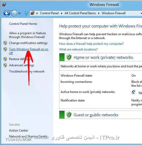ضمناً برای اینکه تو شبکه تون بتونید سرور رو ببینید علاوه بر کار فوق باید فایروال ویندوزتون هم خاموش باشه من همانند پست بالا با تصویر راهنمایی میکنم که چیکار  کنید
||http://network.tosinso.com/files/get/8727dbef-93c0-492b-9d8c-2f24d5521e7c||
||http://network.tosinso.com/files/get/a1ee6f3e-46cb-4f4e-bbf2-4239d9dbb43c||
||http://network.tosinso.com/files/get/6e609422-03cf-42fc-80b6-16f8f6c0a98f||
||http://network.tosinso.com/files/get/4135988a-01a3-4eb5-a915-4a0610981cf7||
||http://network.tosinso.com/files/get/f343c1f0-bb3a-423b-8e16-88fb249cf1f7||
||http://network.tosinso.com/files/get/b0028138-3cb5-403a-9706-9cbff1423fe9||
||http://network.tosinso.com/files/get/d8fd1702-3a0f-40fc-94ed-096acce37f5f||
همونطور که در تصویر آخر میبینید فایروال سیستم خاموش شده است.