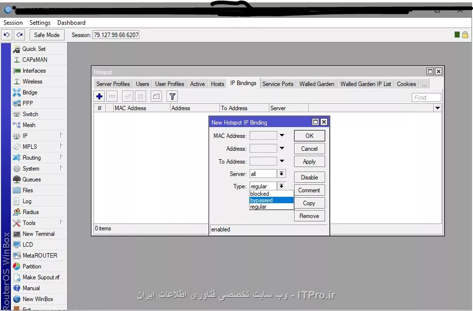 HOTSPOT - IP BINDING