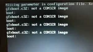 خطای not com32r image esxi