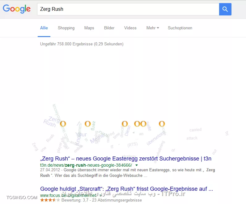 نوشتن Zerg Rush در گوگل