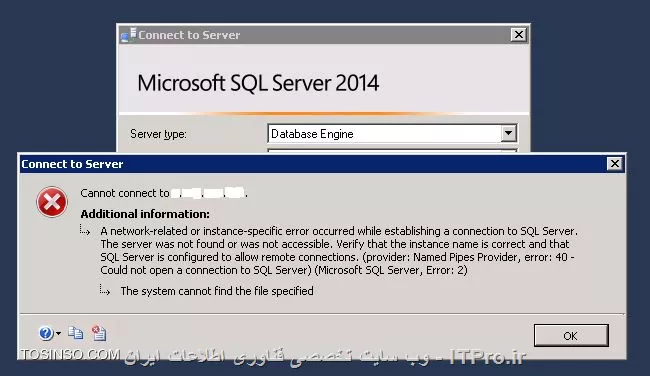 باسلام و احترام
من قبلا به راحتی و بدون مشکل به SQL Server متصل می شدم ولی امروز هنگامی که رمز ورود را وارد کردم با خطای زیر مواجعه شدم
||https://tosinso.com/files/get/f5c8b0da-8f09-427f-beaa-f1f17085255e||
و نمی تونم به اطلاعاتم دسترسی داشته باشم
علت چیه و چگونه میشه این مشکل را رفع نمود.
با سپاس فراوان