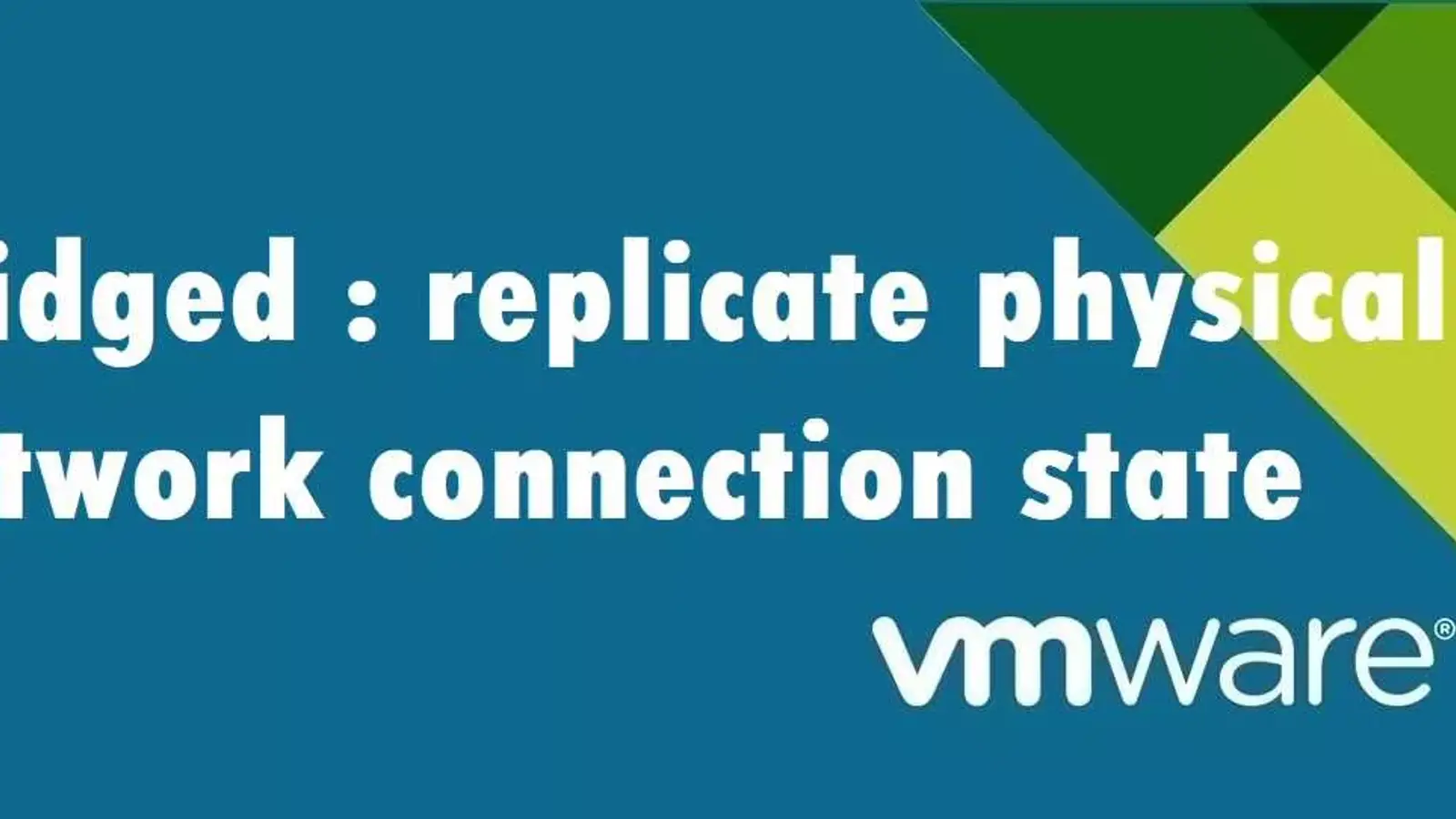کاربرد bridged : replicate physical network connection state