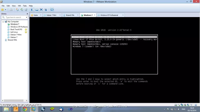 با تشکر از همه دوستان اینکه خیلی راحت بود بیخودی گندش کرده بودن 
خوب بوت هم این شکلی شد....
||http://linux.tosinso.com/files/get/f80b0647-5bb0-49c3-bf29-b5ab3d186811||

روی سیستم اول ویندوز7 نصب بودش بعد وارد کردن سیدی لینوکس بوتیبل سیستم رو با بوتیبل بالا اوردم 
بعد کلاتو 7 متر میندازی هوا که عجب شانسی!!!!
عجب شانسی که روی سیستم مجازی بود !!!!
توی پارتیشن بندیش یه گزینه داشت روش نوشته بود ویندوز7 منم کیف کردم همونو زدم حالا که نصب کامل شدو میزنم بالا بیاد میبینم که ای دل قافل که چرا به متن انگلیسیش دقت نکردم زده بود نصب لینوکس با حفظ فایل های پارتیشن ویندوز که حالا وقتی میزنم ویندوز ۷ بیاد بالا لینوکس میاد بالا ولی فایل های ویندوز هنوز سالمن خدا وکیلی حال میکنی شانسو 
اشکال نداره اینم یه تجربه بود ایشالا دفعه بعد....