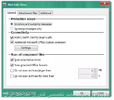 !! تنظیمات Mail Anti-Virus 
در این آزمایشگاه قصد داریم تا فایلی را در ایمیل ارسال کنیم به طوری که توسط بخش Mail Anti-Virus کنترل شود می خواهیم فرمت BAT را در کسپراسکی سرور استثنا قایل شویم تا عملیات چک و اسکن روی ان انجام نشود :

* ماشین های DC و Security-Center را روشن کنید 

* با نام کاربری abc\Administrator و پسورد Ka5per5Ky لاگین کنید 

* کلاینت LapTop را روشن کنید و با نام کاربری abc\Tom و پسورد Ka5per5Ky لاگین کنید 

* ایمیلی به نام Tom@abc.lab را بسازید ( با برنامه Mozilla Thunderbird  ) 

1-برنامه Mozilla Thunderbird را اجرا کنید 

2- حالا پیامی را با ان ارسال کنید و بر روی Subject و با موضوع IT Service Desk 

3- فایلی را به نام run.zip ایجاد کنید 

4- حالا Send کنید 

5- حالا بر روی LapTop سرویس Mozilla Thunderbird را نصب کنید 

6- سرویس Administration Console را استارت بزنید 

7- در گروه Workstations روی تب Policies کلیک کنید 

8- روی KES 10 Sp2 workstation policy و بر روی Mail Anti-Virus را انتخاب کنید 

9- کلیک Setting 

||کسپراسکی سرور 10 لب ::https://tosinso.com/files/get/7bc04847-76cb-4f2d-8f0a-ca5b4e5fb261||

10- روی تب Attachment filter بروید 

||https://tosinso.com/files/get/f8355dd7-d6aa-44ac-83fa-6371040a9e16||

11- حالا چک باکس *.bat را بردارید تا برای این فرمت بتوانیم استثنایی را ایجاد کنیم و OK کنید  

||https://tosinso.com/files/get/cd312660-929a-476d-b6dc-e4e49d9518da||

12- حالا کلیک روی OK تا پالیسی ذخیره شود 

13- پالیسی مورد نظر را استاپ کنید 

||https://tosinso.com/files/get/5ab12eba-259c-4b88-becd-10dab2549e06||

14- مراحل 1-2-3-5 را انجام دهید 

15- در بخش Subject حالا تایپ کنید IT Service Desk_2 

16- حالا در بخش سرویس ایمیل پیام را Send کنید ( فایل RUN.zip را هم ارسال کنید ) 

نویسنده : سید احمد توسلی
منبع : |جزیره امنیت اطلاعات و ارتباطات وب سایت توسینسو::https://tosinso.com/security|
هرگونه نشر و کپی برداری بدون ذکر منبع و نام نویسنده دارای اشکال اخلاقی است