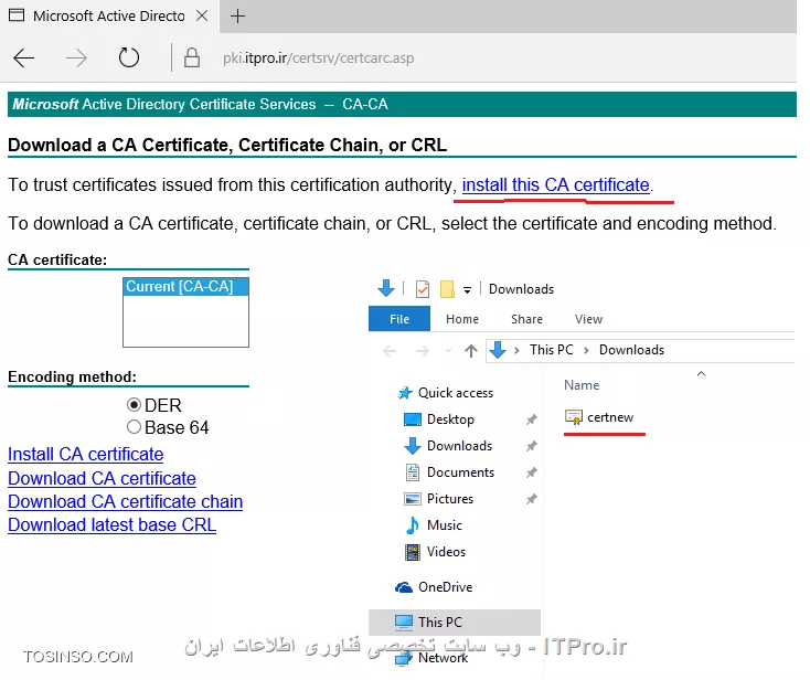 آموزش جامع PKI در مایکروسافت و Active Directory Certificate Services : قسمت هشتم