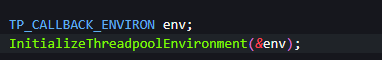 Initialization with InitializeThreadpoolEnvironment