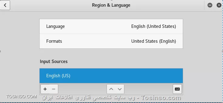 توی تنظیمات Region & Language هم تنظیمات به شکل زیر باشه.
||https://unix.tosinso.com/files/get/fa6c85ca-3da4-4c30-986c-648f29636ee3||