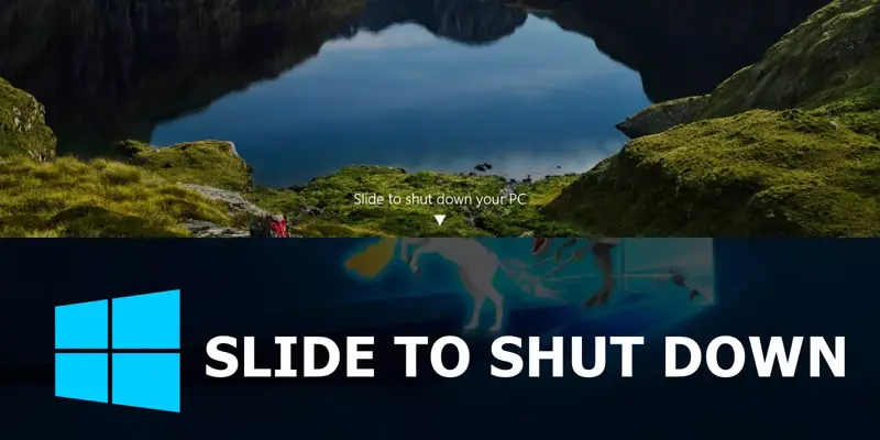 آموزش فعال کردن Slide To Shutdown برای خاموش کردن اسلایدی ویندوز