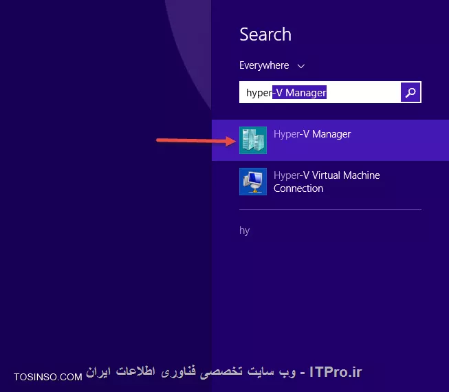 با جلسه دهم از مجموعه آموزش های دوره مایکروسافت و یکی دیگر از قابلیت های جدید و جذاب ویندوز 8 به نام Hyper-V در خدمت عزیزان هستم. مانند همیشه ابتدا معرفی کوتاهی از این قابلیت خواهیم داشت.Hyper-V نام ابزار یا بهتر بگوییم برنامه جدیدی ست که مایکروسافت به تازگی در ویندوز 8 گنجانده است، که به واسطه آن می توان چندین سیستم عامل را به طور همزمان بر روی ویندوز نصب کرد. یعنی Hyper-V افراد را قادر می سازد تا بدون ریستارت کردن کامپیوتر و یا هر گونه تغییری در پارتیشن بندی فعلی هارد دیسک، بتوانند انواع سیستم عامل ها را بر روی کامپیوترشان نصب کنند. 

فرض کنید قصد داریم تا ویندوز XP یا حتی Linux و یا MAC OS را طوری بر روی کامپیوترمان نصب کنیم که نخست هیچ گونه تغییری در پارتیشن بندی هارد دیسک مان ایجاد نگردد، و دوم این که بتوانیم بدون ریستارت کردن کامپیوتر و تنها با چند کلیک ساده وارد محیط لینوکس یا ویندوز XP و دیگر سیستم عامل ها بشویم. در واقع Hyper-V را می توان معادل برنامه VMWare Workstation شرکت VMWare یا دیگر برنامه های مجازی ساز دانست، تنها با این تفاوت که شما بابت نرم افزار  VMWare Workstation چیزی حدود 250 دلار پرداخت می کنید و آن را خریداری می نمایید، اما Hyper-V  مایکروسافت به صورت رایگان در ویندوز 8 گنجانده شده و نیازی به پرداخت هزینه های اضافی نمی باشد.

افراد ممکن است به دلایل گوناگونی از  Hyper-V استفاده کنند، که شاید مهمترین آن را بتوان نصب و اجرای برنامه هایی دانست که دیگر بر روی ویندوز 8 قابلیت اجرا شدن ندارند. به عنوان مثال فرض کنید برنامه ای دارید که فقط بر روی ویندوز XP اجرا می شود و با ویندوز 8 ناسازگار نیست. پس در چنین سناریویی ما با راه اندازی Hyper-V ابتدا ویندوز XP را درون آن نصب، و سپس برنامه مورد نظرمان را بر روی ویندوز XP نصب خواهیم کرد و با برنامه شروع به کار می کنیم. یا در سناریویی دیگر، فرض کنید قصد داریم بدون ریستارت کردن کامپیوتر به ویندوز ویستا برویم که در چنین سناریویی نیز با نصب ویندوز ویستا بر روی Hyper-V این کار نیز برایمان قابل انجام شدن خواهد بود. در مثالی دیگر نیز با اسفاده از Hyper-V می توانیم دیگر سیستم عامل ها از قبیل لینوکس یا Mac OS را نصب کنیم. اجازه دهید تا بیش از این وارد جزییات نشده و به نحوه کار با این قابلیت خارق العاده بپردازیم.

!! *پیش نیازهای Hyper-V*
   - ویندوز 8 نسخه Pro به بالا
   - پردازنده 64 بیتی
   - پشتیبانی پردازنده از فن آوری Virtualization

!! *نحوه نصب Hyper-V بر روی ویندوز 8*
برای شروع به کار، ابتدا بایستی Hyper-V را بر روی کامپیوترمان نصب کنیم. بدین منظور به Control Panel رفته و حالت نمایش آیکون ها را بر روی Category گذاشته و بر روی Uninstall a program کلیک می نماییم.
<center>
||http://tosinso.com/files/get/b6a54a84-cd49-4ec8-9b6a-e75fdcecb805||
<center>
در صفحه بعد که پس از کلیک برایمان باز خواهد شد، بر روی Turn Windows features on or Off کلیک می نماییم
<center>
||http://tosinso.com/files/get/282103b3-171e-49eb-a818-354b0ebb4584||
<center>
سپس با انتخاب و زدن تیک Hyper-V ویندوز شروع به نصب آن بر روی کامپیوتر خواهد نمود
<center>
||http://tosinso.com/files/get/1df8090f-f757-48ac-9c8e-11566cfc1b21||
||http://tosinso.com/files/get/a5a9200f-21de-482a-8c95-969bde3364ed||
<center>
و در پایان آن گونه که در تصاویر زیر نیز مشاهده می کنید، Windows از ما می خواهد تا برای تکمیل عملیات نصب، کامپیوتر را یک بار ریستارت کنیم. ما نیز با زدن دکمه Restart now اجازه می دهیم تا کامپیوترمان ریستارت گردد.
<center>
||http://tosinso.com/files/get/dfadd177-e337-4dc4-b4dd-367ad9496fe1||
<center>
پس از ریستارت شدن کامپیوتر و بارگذاری مجدد ویندوز، با رفتن به منوی استارت و تایپ Hyper برنامه Hyper-V برایمان نمایش داده خواهد شد، که با کلیک بر روی آن، برنامه را باز می کنیم.
<center>
||http://tosinso.com/files/get/fac753cf-0fa1-43dc-933c-c987af103cff||
||http://tosinso.com/files/get/686f1ec7-ec33-400a-8b41-f3ecbd7512d2||
<center>
پس ار باز شدن کنسول برنامه، بایستی طی چند مرحله و طبق توضیحاتی که در زیر آورده شده است، ابتدا فایلی را برای نصب سیستم عاملی دیگر بر روی Hyper-V ایجاد کنیم. بدین منظور از منوی Action  و سپس انتخاب گزینه New  و Virtual Machine اقدام به ساخت فایل مربوطه می نماییم. که در زیر نیز مراحل به صورت گام به گام آورده شده اند: 
همان طور که در شکل زیر نیز می بینید، اولین صفحه توضیحاتی راجع به برنامه Hyper-V می باشد که ما با زدن Next آن را قبول و به صفحه بعد خواهیم رفت
<center>
||http://tosinso.com/files/get/9e5a2d6e-c12d-4bb5-b3a1-74587b1f001b||
<center>
در صفحه بعدی و آن گونه که در زیر نیز مشاهده می نمایید، از ما در مورد سیستم عاملی که قصد نصب آن بر روی Hyper-V را داریم سوالاتی پرسیده شده است، سوالاتی از قبیل مسیر نصب و نیز نام سیستم عامل مربوطه، که با توجه به آن ها در این مثال من نام را XP ، و مسیر نصب آن را نیز درایو D و پوشه Windows XP انتخاب کرده ام. شما نیز بالطبع بر اساس سیستم عاملی که قصد نصب آن بر روی Hyper-V را دارید بایستی اقدام به انتخاب نام و مسیری برای آن کنید.
سپس بر روی Next کلیک کرده تا به صفحه بعد برویم
<center>
||http://tosinso.com/files/get/50281474-7bea-4ef2-b664-78d0ff6b5037||
<center>
در این صفحه (شکل زیر)، با دو گزینه به نام های Generation 1 و Generation 2 مواجه می شویم. توضیح این که اگر قصد نصب سیستم عامل های ویندوز 8، ویندوز سرور 2012، و ویندوز 10 را داشته باشید حتما بایستی از Generation 2 استفاده کنید. در غیر این صورت همان Generation 1 را بایستی انتخاب نمایید. پس از آن جا که در این مثال من قصد نصب ویندوز XP را دارم، گزینه Generation 1 را انتخاب خواهم کرد.
<center>
||http://tosinso.com/files/get/8342ad54-ab53-4836-986d-96114e04a09a||
<center>
قسمت بعد (تصویر زیر) از ما می خواهد تا میزان فضای Ram که تمایل داریم به ماشین مجازی یا همان سیستم عاملی در حال ساخت آن هستیم را وارد نماییم. بایستی توجه داشت که این میزان فضا، با توجه به حجم Ram فعلی موجود بر روی کامپیوتر باید در نظر گرفته شود. پس هر چقدر که از Ram بیشتری بر روی کامپیوترتان برخوردار باشید، متعاقبا می توانید میزان بیشتری را نیز به ماشین مجازی اختصاص دهید. تنها توجه داشته باشید که همیشه سعی کنید میزان فضایی که به Ram ماشین مجازی اختصاص می دهید، از میزان Ram واقعی کامپیوترتان کمتر باشد. بدین معنی که مثلا اگر دارای 8 گیگ Ram بر روی کامپیوتر واقعی مان هستیم، تخصیص 4 گیگ آن به یک ماشین مجازی منطقی به نظر می رسد. گرچه هر چه تعداد ماشین های مجازی که بر روی Hyper-V نصب و سپس اجرا می کنید بیشتر شوند، قاعدتا بایستی یک تعادل نیز در بین آن ها و میزان فضای Ram اختصاصی نیز به وجود آورید.
در مثال زیر من دارای 8 گیگ Ram بر روی کامپیوترم هستم، که به نظر 2 گیگ آن برای این ماشین مجازی (ویندوز XP) کافی به نظر می رسد.
<center>
||http://tosinso.com/files/get/c99f2234-6308-4df9-85c3-7b2f014eeb99||
<center>
در قسمت بعد (تصویر زیر)، از ما خواسته می شود تا کارت شبکه فیزیکی موجود بر روی کامپیوترمان را به Hyper-V معرفی کرده، تا پس از نصب سیستم عامل بر روی آن، بتوانیم از طریق آن با شبکه محلی مان و یا دنیای خارج و اینترنت ارتباط برقرار نماییم. متاسفانه چون در شرایط فعلی هیچ کارت شبکه ای بر روی سیستم من موجود نیست وضعیت Not Connected نمایش داده شده است. ولی چنان چه شما در این قسمت دارای کارت شبکه یا کارت شبکه هایی باشید می توانید آن را انتخاب نموده و از آن در سیستم عامل مجازی تان بر روی Hyper-V نیز بهره مند گردید.
<center>
||http://tosinso.com/files/get/8228b272-e51b-4b2a-9b86-b3572783516c||
<center>
قسمت بعد (تصویر زیر) از ما مسیر و نیز میزان حجمی که تمایل داریم به هارد دیسک ماشین مجازی مان اختصاص دهیم را درخواست می نماید. در مثال زیر من درایو D و نیز میزان حجم 20 گیگابایت را به آن اختصاص داده ام، که شما نیز بر اساس نیاز و سیستم عامل تان می توانید حجم و مسیری متفاوت را انتخاب کنید.
<center>
||http://tosinso.com/files/get/35c2f35c-4d85-4fe6-a3bd-c02a1c9f2b66||
<center>
صفحه بعد (تصویر زیر) از ما آدرس فایل iso یا درایوی که CD و DVD نصب سیستم عامل بر روی آن قرار گرفته است را درخواست می نماید، که من نیز با دادن آدرس فایل iso ویندوز XP و زدن دکمه Next مراحل را ادامه خواهم داد.گرچه همان طور هم که گفته شد شما می توانید به جای دادن آدرس فایل iso، آدرس درایو CD یا DVD ویندوزتان یا هر سیستم عامل دیگرتان بر روی آن قرار گرفته است را به برنامه بدهید. 
<center>
||http://tosinso.com/files/get/44c124d4-6dc2-4cbe-9c40-7e390ab1ca5d||
<center>
و در آخر Hyper-V یک گزارش کلی از آن چه که طی مراحل کانفیگ انجام داده ایم را به ما نمایش خواهد داد. بر روی Finish کلیک می کنیم تا پنجره بسته و مراحل کانفیگ اولیه خاتمه یابد.
<center>
||http://tosinso.com/files/get/9be63223-a7f2-451c-9a4b-67f2b16bb5df||
<center>
حال که تمامی مراحل کانفیگ اولیه به پایان رسیده است، وقت آن می باشد تا با روشن کردن ماشین مجازی، شروع به بوت کردن و نصب سیستم عامل مان که در اینجا ویندوز XP سرویس پک 3 می باشد نماییم. پس با انتخاب ماشین مجازی در کنسول Hyper-V و راست کلیک بر روی آن، و نهایتا زدن Connect ماشین مجازی را روشن و شروع به راه اندازی آن می کنیم.
<center>
||http://tosinso.com/files/get/8f45b290-f8da-4658-a4ec-5f075378508a||
<center>
و آن گونه که در تصویر زیر نیز مشاهده می کنید، با زدن دکمه Start، ویندوز XP در یک محیط مجازی شروع به بوت و نصب شدن خواهد کرد. از این مرحله به بعد نیز کلیه مراحل نصب سیستم عامل کاملا شبیه به آن چه که در محیط های واقعی انجام می پذیرد خواهد بود.
<center>
||http://tosinso.com/files/get/86f1dbc6-1cfe-4133-99a5-22eb67a72a24||
||http://tosinso.com/files/get/f4026776-167b-4e4f-80b1-e15adc78eded||
||http://tosinso.com/files/get/0179d20c-a7af-4930-b1c7-ffcecd2e9747||
||http://tosinso.com/files/get/c451e68c-6d64-4ed9-826c-8bf67a6338d7||
<center>
و در پایان این آموزش، آن گونه که در شکل زیر نیز مشاهده می نمایید، ویندوز XP با موفقیت بر روی ویندوز 8 و مجازی ساز Hyper-V  نصب گردید. اکنون خواهید توانست تا برنامه هایی را که قبلا تنها بر روی ویندوز XP  اجرا می شده اند را علیرغم این که ویندوز فعلی تان ویندوز 8 است، در درون محیط مجازی Hyper-V و ویندوز XP  اجرا کرده و با آنها کار کنیم.
<center>
||http://tosinso.com/files/get/41e54cbf-e145-4798-a409-e1de8a0c248d||
<center>
<left>
شادی و نشاط برای همه دوستان ITPRO
<left>

نویسنده : اسحاق احمدپور
منبع :| جزیره سرویس های شبکه مایکروسافت وب سایت توسینسو::https://tosinso.com/microsoft|
هرگونه نشر و کپی برداری بدون ذکر منبع و نام نویسنده دارای اشکال اخلاقی است