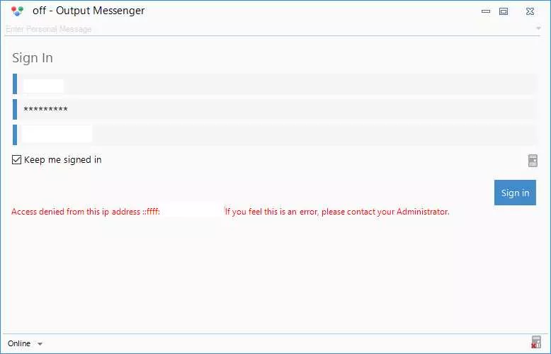 با سلام 
بنده تو vps نسخه سرور نرم افزار   Output Messenger  رو نصب کردم و تنظیمات مربوطه رو انجام دادم برای ارتباط کاربرام هم از طریق اینترنت پورتهای مربوطه رو تو فایروال باز کردم 
بعد از کلاینت وقتی میخوام وصل بشم ارور زیر رو میده که یه ip هست که مربوط به مودمم میشه ip ای هست که مودمم از isp گرفته ||https://tosinso.com/files/get/fb8d7bfc-e6f3-4f66-9444-af58eaa0fa99||

دوستان لطفا راهنمایی کنید 