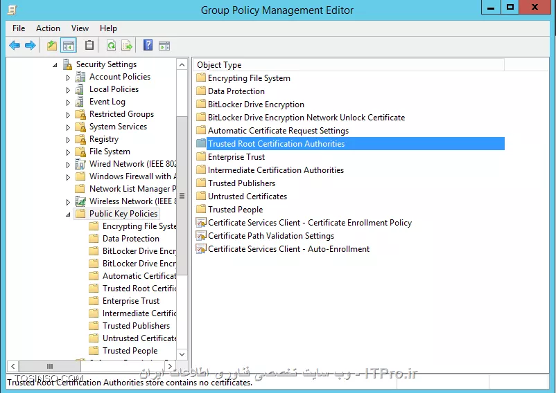 آموزش جامع PKI در مایکروسافت و Active Directory Certificate Services : قسمت پنجم