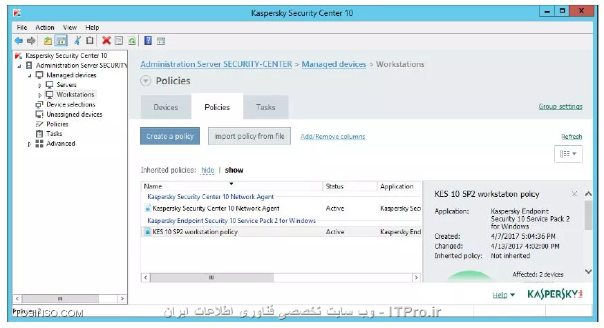 !! ایجاد لاگ های ردیابی یک کامپیوتر 
در این آزمایش قصد داریم تا با ابزار remote diagnostics utility که یکی از محصولات شرکت کسپرسکی است یک ردیابی به Kaspersky Endpoint Security ایجاد کنیم سپس لاگ ها را دانلود کنیم و در لاگی به نام Kaspersky Event Log and System آنها را بایگانی کنیم 

* ماشین های Security-Center

- Security-Center 

1- انتخاب کنید بخش Administration Console 

2- انتخاب کنید Managed devices\Workstations و روی تب Policies بروید 

||https://tosinso.com/files/get/fd08cf16-5d46-4b48-a607-9bf85e5aa1b8||

3- داخل پراپرتیز بخش KES 10 SP2 workstation policy شوید 

||https://tosinso.com/files/get/8d8a76c9-65e6-4f7a-8468-f37c87ce8f0f||

4- باز کنید Application Startup Control 

5- چک باکس Protection_Cryptomalware را بردارید و روی OK کلیک کنید 

6- صبر کنید تا پالیسی اعمال شود 

||https://tosinso.com/files/get/6efb2c92-f8f6-4b28-81a4-d9accd41a602||

7- بروید داخل نود Managed devices 

8- حالا PC1 را در اینجا پیدا کنید و یا در کادر جستجو آن را پیدا کنید 

9- حالا PC1 را بنویسید و بر روی Find now کلیک کنید 

||https://tosinso.com/files/get/8c1f2f67-6de9-4a62-a866-554537242f6c||

10- حالا مطمئن شوید که کامپیوتر PC1 مشاهده شود 

11- حالا روی آن راست کلیک کنید و بر روی Custom tools\Remote diagnostics 

||https://tosinso.com/files/get/7d442c4e-9742-4c78-8536-ca807efc2550||

12- در کادر Device نام کامپیوتر  PC1 را پیدا کنید 

13- روی Sign in کلیک کنید 

||https://tosinso.com/files/get/9e344141-1c70-4185-b29e-684d6d94d543||

14- حالا برای فعال سازی ردیابی بر روی Kaspersky Endpoint Security 10 for Windows 

15- بر روی لینک Enable tracing کلیک کنید 

||https://tosinso.com/files/get/84cba5a5-23c0-42c6-b3d0-cf9ff9f993f8||

16- حالا میزان ردیابی را روی 500 تنظیم کنید 

||https://tosinso.com/files/get/354e3917-afea-4e49-b332-4967f5e29032||

17- حالا برای ری استارت کردن Endpoint کسپرسکی بر روی لینک Restart application کلیک کنید 

||https://tosinso.com/files/get/ed04d363-ed06-4d24-884b-79ec04babf33||

18- حالا صبر کنید تا کسپرسکی Endpoint ری استارت شود و عبارت Operation completed successfully نمایان شود 

19- برای غیر فعال کردن ردیابی می توانید از گزینه Disable tracing استفاده کنید 

||https://tosinso.com/files/get/e613fa84-1230-43ab-9e10-aca7a8654ed0||

20- باز کنید Kaspersky Endpoint Security 10 for Windows/Trace files 

21- حالا بر روی لینک Download file کلیک کنید 

||https://tosinso.com/files/get/0e1300d3-d534-4628-9c8f-519bd97a3f0b||

22- دانلود ها در فولدر Trace files وارد می شود 

23- برای مشاهده اطلاعات دانلود شده System info 

24- کلیک کنید روی Load system information 

||https://tosinso.com/files/get/87a35b64-89c5-4f23-b90c-beae8c31dc08||

25- باز کنید Event log و ان را ذخیره کنید در Kaspersky Event Log و System log 

26- کلیک کنید روی لینک Download folder 

||https://tosinso.com/files/get/6f87e2b5-cc20-4d59-b552-3ef579e98b36||

27- حالا چک کنید که لاگ ها ایجاد شده باشد 

||https://tosinso.com/files/get/91e609a3-a014-4037-9017-3daebe2b2acd||

28- حالا diagnostics utility را ببندید 

29- مواظب باشید لاگ ها پاک نشود کلیک کنید بر روی No 

||https://tosinso.com/files/get/3b35a2f1-86a1-4e61-abad-6078f2fa1531||

40- باز کنید پراپرتیز KES 10 SP2 workstation policy 

41- باز کنید Application Startup Control 

42- فعال کنید رول Protection_Cryptomalware و روی OK کلیک کنید . 

||آموزش کسپرسکی سرور 10 احمد توسلی برای اولین بار در کشور ::https://tosinso.com/files/get/dd8b75cb-12f0-48f2-a00d-409a4d03e712||

نویسنده : سید احمد توسلی
منبع : |جزیره امنیت اطلاعات و ارتباطات وب سایت توسینسو::https://tosinso.com/security|
هرگونه نشر و کپی برداری بدون ذکر منبع و نام نویسنده دارای اشکال اخلاقی است