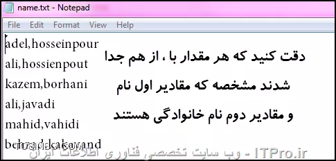 با سلام
خوب شروع می کنیم آموزش تصویریمون رو :
برای ساخته Format File یا همون FMT نیاز داریم به BCP : این ابزار ابزار کم حجی و اصطلاحا مبتنی بر خط فرمان هست
خوب برای اینکه ابتدا مطمئن بشیم این ابزار بروی سیستم ما نصب شده است 
در cmd ویندوز تایپ می کنیم bcp :
<center>
||https://dba.tosinso.com/files/get/13322085-fa6e-4489-930e-b562c4292f91||
<center>
وقتی در cmd تایپ کنیم bcp اگر نصب باشه جواب بازگشتی نحوه ی استفاده از اون هست ولی اگر نشناسه کامند رو خوب پیغامی مبنی بر اینکه این کامند در سیستم عامل قابل شناسایی نیست
-------------------------------------------------------------------
دقت کنید که اگر SQL SERVER رو به صورت کامل نصب کرده باشید نیازی به این بخش ندارید 
در این قسمت آموزش نصب ابزار bcp رو شرح می دیم :
bcp چیه ؟ ابزاری است که به وسیله ی اون می تونیم اطلاعات را بین نادهای مختلف sql server انتقال بدیم
در اینجا می خوایم ابتدا باهاش FMT فایل برای یکی از جداولمون درست کنیم .
خوب برای نصبش دوتا پیشنیاز لازم داریم :
1- درایور مخصوص برای کار با ODBC که این ODBC بانک های اطلاعاتی مختلف و پشتیبانی می کنه
odbc توسط خود مایکروسافت ساخته شده برای اینکه برنامه ها بتونند با ایجاد ارتباط به بانک های اطلاعاتی مختلف به داده ها دسترسی داشته باشند . دقت کنید که یه فایل متنی هم ممکنه دیتابیسی باشه واسه خودش ! بله بعضی وقت ها فلت فایل ها هم یک منبع اطلاعات هستند .
خوب برای دانلودش توی گوگل سرچ می کنیم :
<center>
||https://dba.tosinso.com/files/get/d61a0940-8d56-47ce-a33d-598209039156||
<center>
بعدش به راحتی از سایت خود مایکروسافت دانلودش می کنیم :
<center>
||https://dba.tosinso.com/files/get/6b8f9c88-dbc5-4ea8-b498-febff70360af||
<center>
بعد بر اساس نوع سیستم عاملمون یکی از فایل ها رو انتخاب می کنیم :
<center>
||https://dba.tosinso.com/files/get/c0c79197-c928-4041-bfd0-c48bb3c18460||
<center>
خوب دومین پیشنیاز :
2-پکیج دومی پکیجی است که قابلیت تعامل با sql server رو از طریق خط فرمان مهیا می کنه
اسم پکیج هست :
Microsoft® Command Line Utilities 13.1 for SQL Server
دقیقا مثل پکیج اول توی گوگل سرچ کنید و دانلود کنید
***** دقت کنید که ابتدا پکیج اول یعنی ODBC رو باید نصب کنید و بعدش Command Line Utility .
-------------------------------------------------------------------------------------
هر دو پکیج رو در ضمیمه ی همین پست می تونید دانلود کنید برای تسریع در روند کارتون .
بسیار خوب حالا همه چیز برای ساخت Format File آماده است:
فایل fmt باید از روی یکی از جداول موجود در بانک اطلاعاتی ساخته بشه :
خوب اگه فقط فایل متنی داریم (فایل های متنی مقادیر موجود در فایل های متنی بر دو اساس از هم جدا می شوند یا با کاما یا با فاصله ی خالی یا با تب tab ) ابتدا بر اساس همون فایل متنی یک جدول در دیتابیسمون ایجاد می کنیم :
**** سناریو : فایل متنی مانند پایین و به ما دادند و از ما می خوان که همه ی اطلاعات اون و وارد دیتابیس فعلی خودمون بکنیم :
<center>
||https://dba.tosinso.com/files/get/fd6d5290-d4df-4a38-8697-254b2fbea85f||
<center>
پس ما هم برای قرار دادن اطلاعات بالا درون جدول نیاز به دو ستون داریم اولی نام و دومی نام خانوادگی :
<center>
||https://dba.tosinso.com/files/get/434d2f2f-e79a-417d-a3ba-1f057cfab4c6||
<center>
جدول بالا رو با نام Table در دیتابیسمون ذخیره می کنیم به نام جدول دقت کنید اون و نیاز داریم برای استفاده در ابزار bcp :
حالا زمان استفاده از bcp رسیده :
همان طور که می دونید sql server از دو نوع اعتبار سنجی پشتیبانی می کنه : 1- sql server که یعنی از نام کاربری های درون خود سرور استفاده کنم 2-windows از نام کاربرهای ویندوز که موقع نصب به سرور معرفی شده است استفاده کن 3- حالت ترکیبی هم حالت 1 و هم حالت 2
خوب من از حالت ترکیبی بروی سرور خودم استفاده می کنم دقت کنید که قصدم دقیقا اعتبار سنجی با نام کاربری که موقع نصب به سرور معرفی کردم استفاده کنم bcp به این حالت که از نام کاربری در ویندوز استفاده کنید میگه trusted connection  به معنی ارتباط مورد اعتماد .
خوب پس موقع اجرا کردن cmd ویندوز کلید shift رو نگه می داریم و روی cmd راست کلکی می کنیم و بعد روی
Run As Different  User و انتخاب کنید بعد پنجره ی اعتبار سنجی ویندوز ظاهر میشه و ازمون نام کاربری و گذرواژه ی کاربر مورد نظر رو می خواد :
<center>
||https://dba.tosinso.com/files/get/1ead78bf-b69f-4e08-a9e5-b1914e6e990d||
<center>
*** نام کاربری وگذرواژه ایی رو وارد کنید که در موقع نصب sql server اون و معرفی کردین . (امیدوارم متوجه منظورم شده باشین) .
خوب به هر حال cmd رو با همون کاربر مورد نظر که کاربر قابل اعتماد sql server است اجرا می کنیم
حالا می تونیم از طریق خط فرمان به دیتابیسمون و جداولش دسترسی داشته باشیم :
برای ساخت فایل FMT  از روی جدول Table که واقع در دیتابیس db-itpro موجود است کافی است تایپ کنیم :
<center>
||https://dba.tosinso.com/files/get/ab814e18-f18e-4a29-ab4a-a5ccd07be242||
<center>
دقت کنید بعد از t- یک کاما وجود داره که یادتون نره بزاریش به این معنی که مقادیر هر ستون با ، از هم جدا میشوند 
خوب پس از دستور بالا فایل fmt بروی درایو سی ساخته میشه
فایل متنی و فایل fmt رو در یک پوشه بروی روی درایو سی قرار می دیم :
<center>
||https://dba.tosinso.com/files/get/10631213-128e-435e-977d-e8c2f325159e||
<center>
بعد وارد محیط sql server managment studio میشیم و کوئری پایین و تایپ می کنیم :
<center>
||https://dba.tosinso.com/files/get/e1d451e3-c6a2-4a7b-9ba4-5aa5fd9bc7b4||
<center>
و نهایتا اینم خروجی دستور بالا :
<center>
||https://dba.tosinso.com/files/get/2017c19c-ee2b-4a91-a1ee-89b90bac9b09||
<center>
-------
فایل متنی و فایل fmt رو از لینک پایین دانلود کنید برای تست می تونید ازشون استفاده کنید :
|دانلود فایل متنی + FMT::http://www.mediafire.com/file/jswa1hzcf5c84bw/fmt.zip|
-------
دانلود پکیج odbc driver + sql command line utility :
|دانلود پکیج های مورد نیاز::https://www.mediafire.com/?19o4e6ukzghf110|