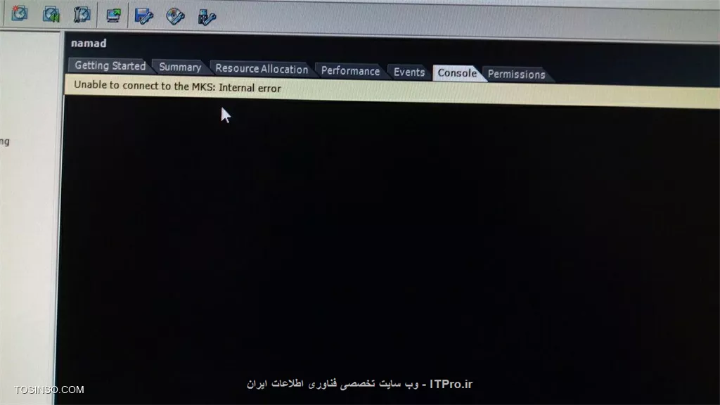 Unable to connect to the MKS: Internal error