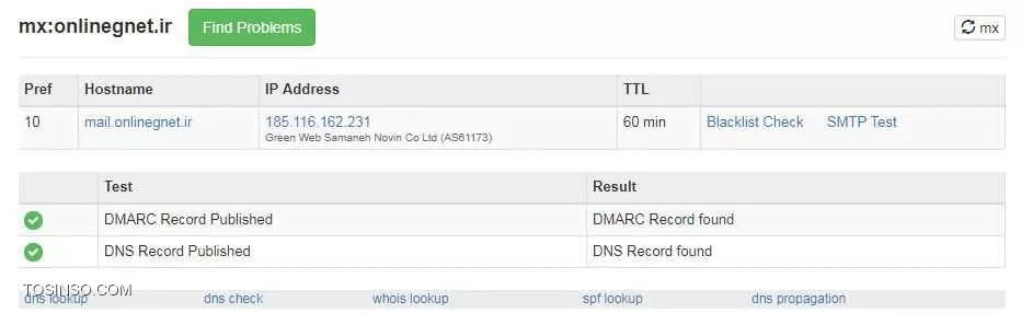با سلام به همه ی itpro های عزیز
یک vps  خریداری کردیم
smtp سرور و راه اندازی کردیم
تمامی رکوردهای مورد نیاز میل سرور که در اسپم نشدن دخیل هستند رو به درستی و صحیح ایجاد کردیم :
از کجا می دونیم صحیح هستند : در سایت mxtoolbox در بخش تست smtp server
تمام موارد و تک تک رکوردها رو چک کردیم مشکلی ندارند !
تصاویر ضمیمه رو ببینید لطفا
رکوردهای A - ptr - DKIM-DMARC
ایجاد شده اند
هیدر RAW Email از یاهو :
<xml>
X-Apparently-To: adel_hossienpour@yahoo.com; Mon, 01 Oct 2018 08:34:01 +0000
Return-Path: <HarswareAdel@onlinegnet.ir>
X-YahooFilteredBulk: 185.116.162.231
Received-SPF: pass (domain of onlinegnet.ir designates 185.116.162.231 as permitted sender)
X-YMailISG: nFoPfNYWLDtUESreJ6JQnZcvM.JcUOy9p1qdYrmIqDyNc8sg
 EyWdiJQ6NuKyPk_xmE4SBmDbCRJZywKL.k4UzfU3C4u7qVPquodO7bR25Xxy
 f.a18.V7hE9vQaQMR0y2QUBmXnj9kuRKgDzzgojXmPilcD2_DqU6c5wvs9sK
 u_FF6Q9Ko2xbAnLkhBeucjIZuomxqdi_5dOsPH94yK7uoXVEBoYyuijb0Mnd
 ewfxd4FxjyQv46ei0z7zIFXC60aBz5ue3QfXjhT53.UI11U.zWZWTXu7DhUE
 4t.5FPAYq4hn3XqzZNKAkWT2e28o5rm93xeTmDXyGI9B.4ommCPHUPh2DnPr
 FBP8Ej5tHFAmr_fYkNe8HorajgIMGGszTuWyw0.DLelfvuKR1xxGqhskq9Ya
 HBJBhO.ghdWP.VnJW2r8uKs.TPebWKQGJUaaxcPJ3YPP8m9wkhkkdOAcLsHN
 NEK4Mm3xrGidhWeyrUMUOg55sur7pFLfELOfm_fu1U5fzs62LJnAyT6b0BA_
 NAmV8z9mpx8hTiy2H65Htwwalp8HBXkJEE1W915mFaPPP1srX0M4tjX9n9m8
 7J8zZ22nxAXak.cPQwfe0ruMFsdaKOgLHn.t3d96J5SMTu05z5MWgb19.5G1
 MDJ7D52KfKXfrKl84NX5GT2VvmylW0kUBdSrvgvv8RIBGhWM9ByPKDrn8Qsr
 IIcvO.JDJ03VwFVAWJzlRY6X24Y1ESeiv6COhauR2C33asK9iu3R75mo45jM
 hjXCT9LUwSSj9nNAyjMnRaycJ0cN7.zhD68D411nO_Nx0apZYlxeSHmrJhjt
 QfKTh3P66r8vqx56.D3LEZ8GqZCdP6ppWHvojopvzthC6Z3MPPvPOQ.rTWHt
 X98NdAE-
X-Originating-IP: [185.116.162.231]
Authentication-Results: mta4472.mail.gq1.yahoo.com  from=onlinegnet.ir; domainkeys=neutral (no sig);  from=onlinegnet.ir; dkim=neutral (no sig)
Received: from 127.0.0.1  (EHLO mail.onlinegnet.ir) (185.116.162.231)
  by mta4472.mail.gq1.yahoo.com with SMTP; Mon, 01 Oct 2018 08:34:00 +0000
Received: from WIN-EJCFGSELCJO ([185.116.162.231]) by mail.onlinegnet.ir with Microsoft SMTPSVC(8.5.9600.16384);
	 Mon, 1 Oct 2018 20:43:24 +0330
MIME-Version: 1.0
From: HarswareAdel@onlinegnet.ir
To: adel_hossienpour@yahoo.com
Date: 1 Oct 2018 20:43:24 +0330
Subject: Adel Hosss PC Release
Content-Type: text/plain; charset=us-ascii
Content-Transfer-Encoding: quoted-printable
Return-Path: HarswareAdel@onlinegnet.ir
Message-ID: <WIN-EJCFGSELCJOOq5T00000008@mail.onlinegnet.ir>
X-OriginalArrivalTime: 01 Oct 2018 17:13:24.0555 (UTC) FILETIME=[0FD581B0:01D459AA]
Content-Length: 26

Hi Adell OK that my body

<xml>

||https://tosinso.com/files/get/1abf1802-998d-42cf-bb50-537e830aa79b||
||https://tosinso.com/files/get/8e6d03f7-a062-4aa4-9324-6a4b8a9cbf5e||
||https://tosinso.com/files/get/fe645aa0-f2c5-45a6-9f5f-0ca7b381f1bc||
||https://tosinso.com/files/get/541298a5-6717-4a7c-aaec-d262344a7ff6||
||https://tosinso.com/files/get/259e7a10-105c-46c3-a9ff-b2180b309d64||
