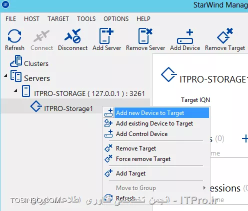 آموزش شبیه سازی SAN Storage برای سناریوی Failover Clustering