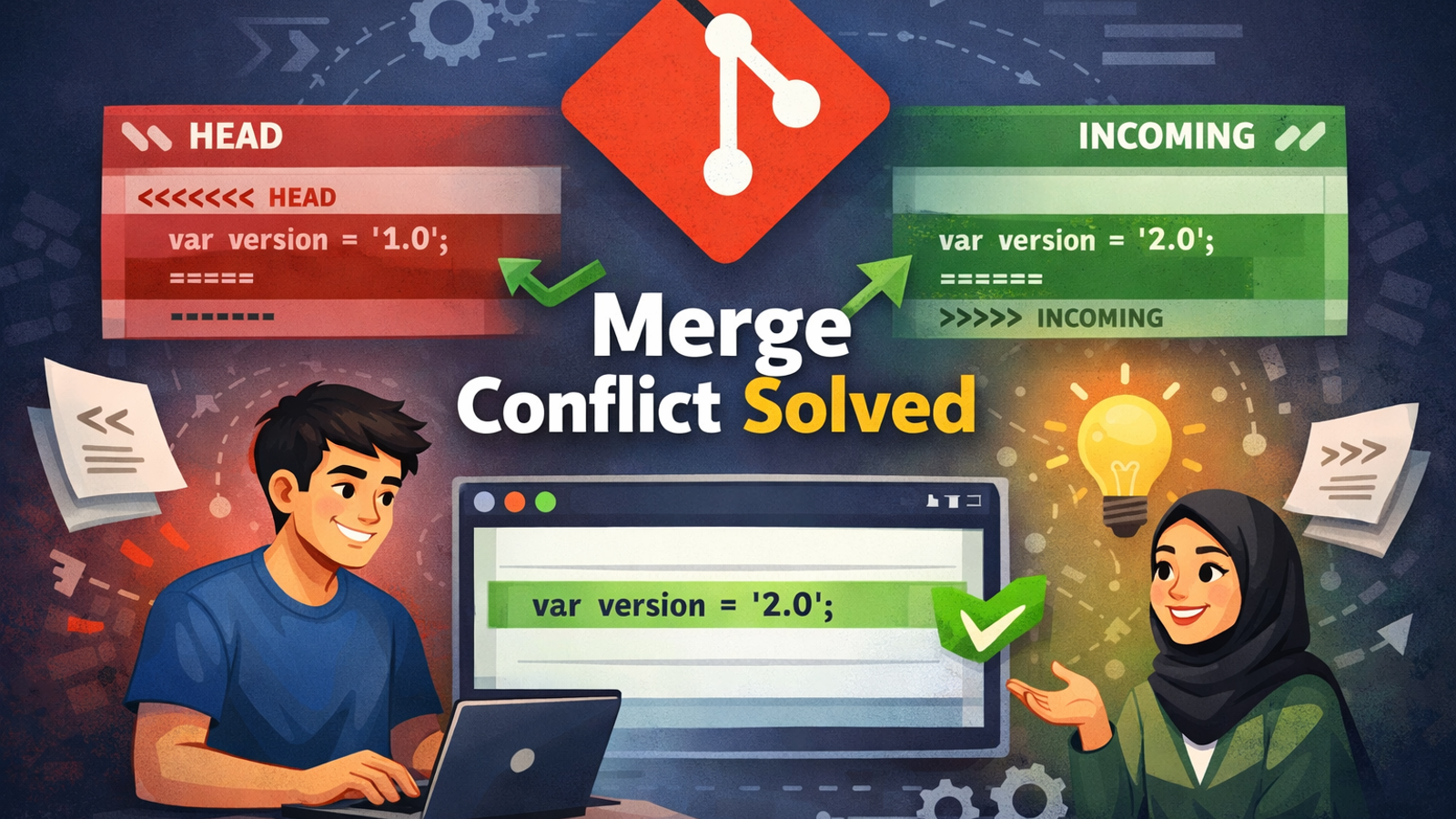 کانفلیکت (Merge conflict) در git چیست و چگونه آن را حل کنیم؟