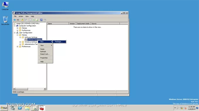 نصب نرم افزار از طریق شبکه با استفاده از Group Policy قسمت دوم